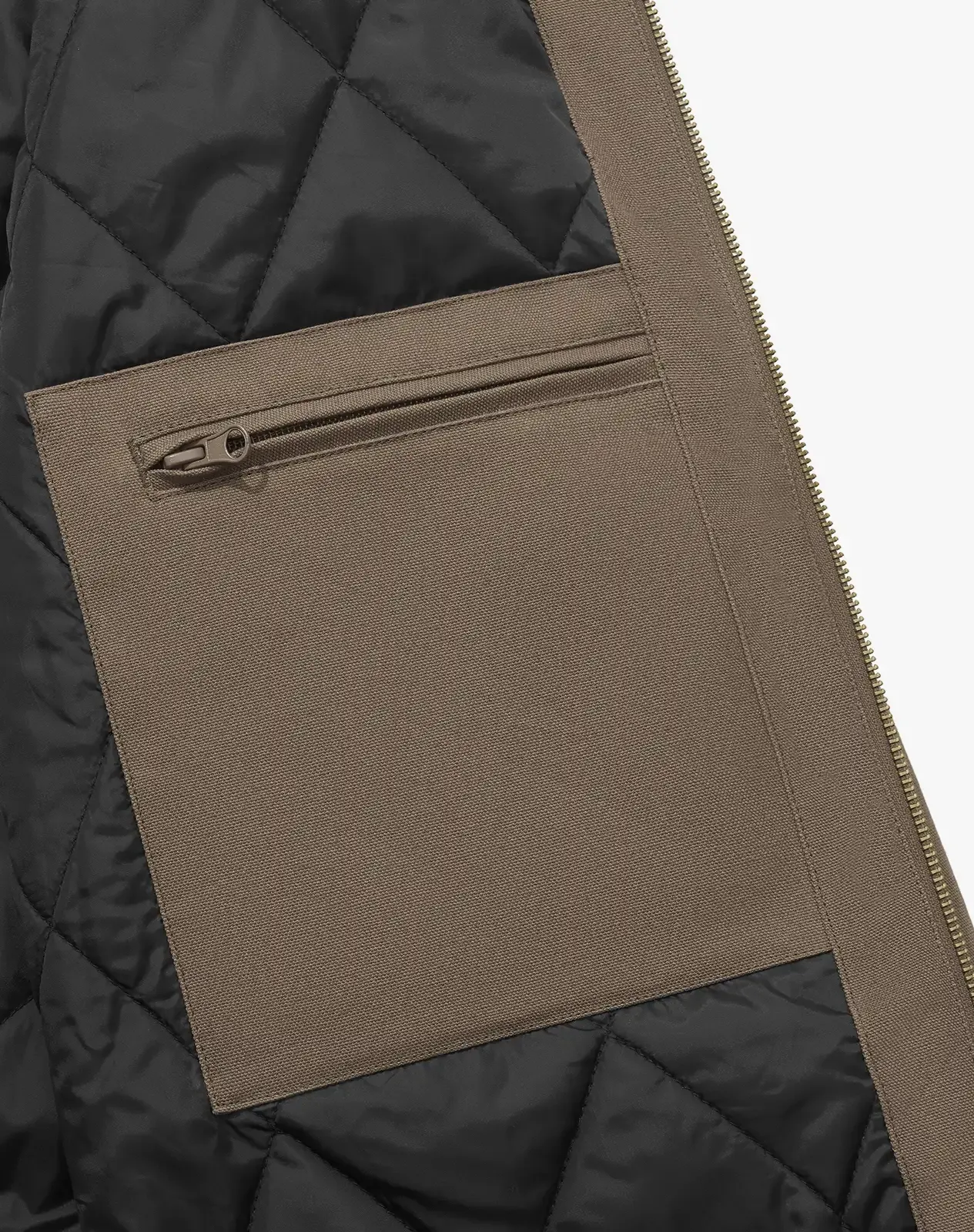 Khaki Men's Insulated Canvas Hooded Work Jacket for GZ25MCP image 5