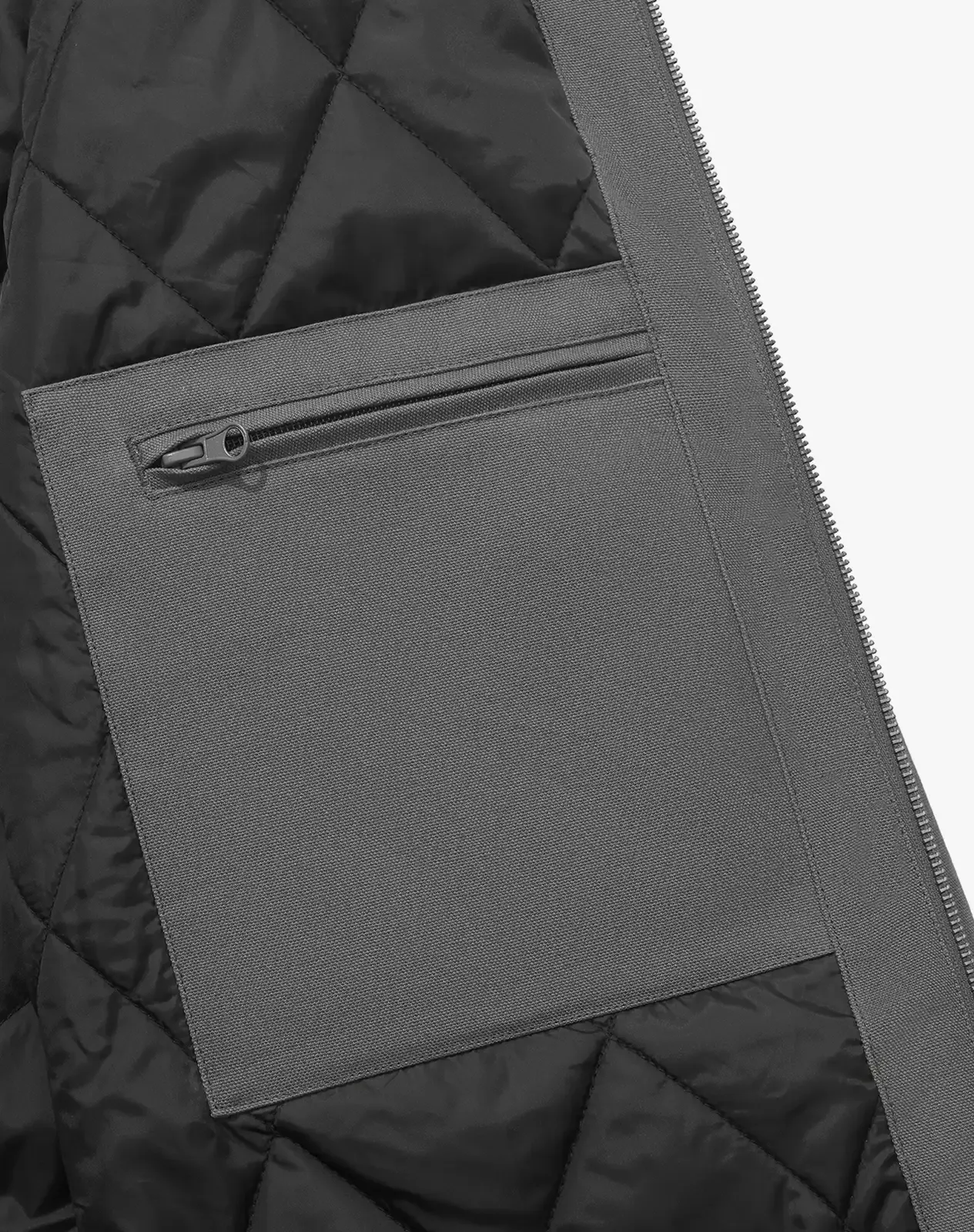 Grey Men's Insulated Canvas Hooded Work Jacket for GZ25MCP image 5