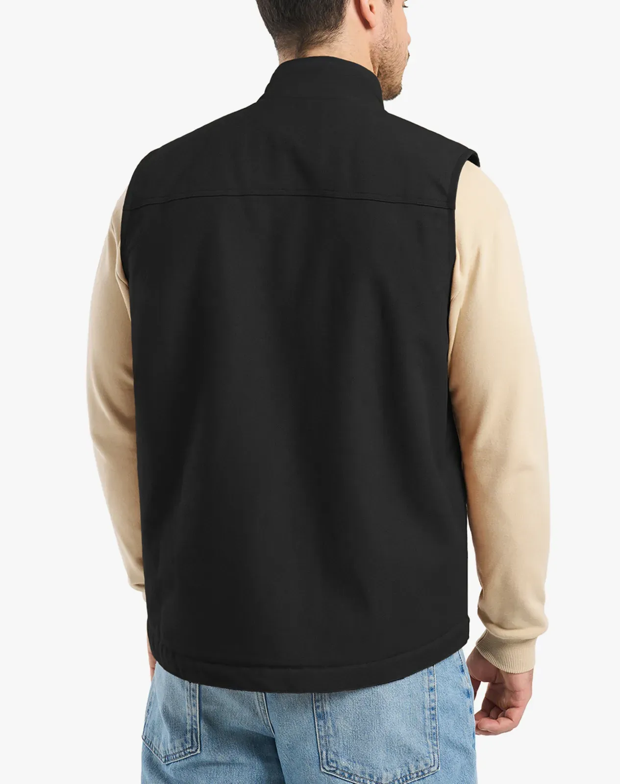 Men’s Insulated Canvas Workwear Mock-Neck Vest for GZ26MCP image 2