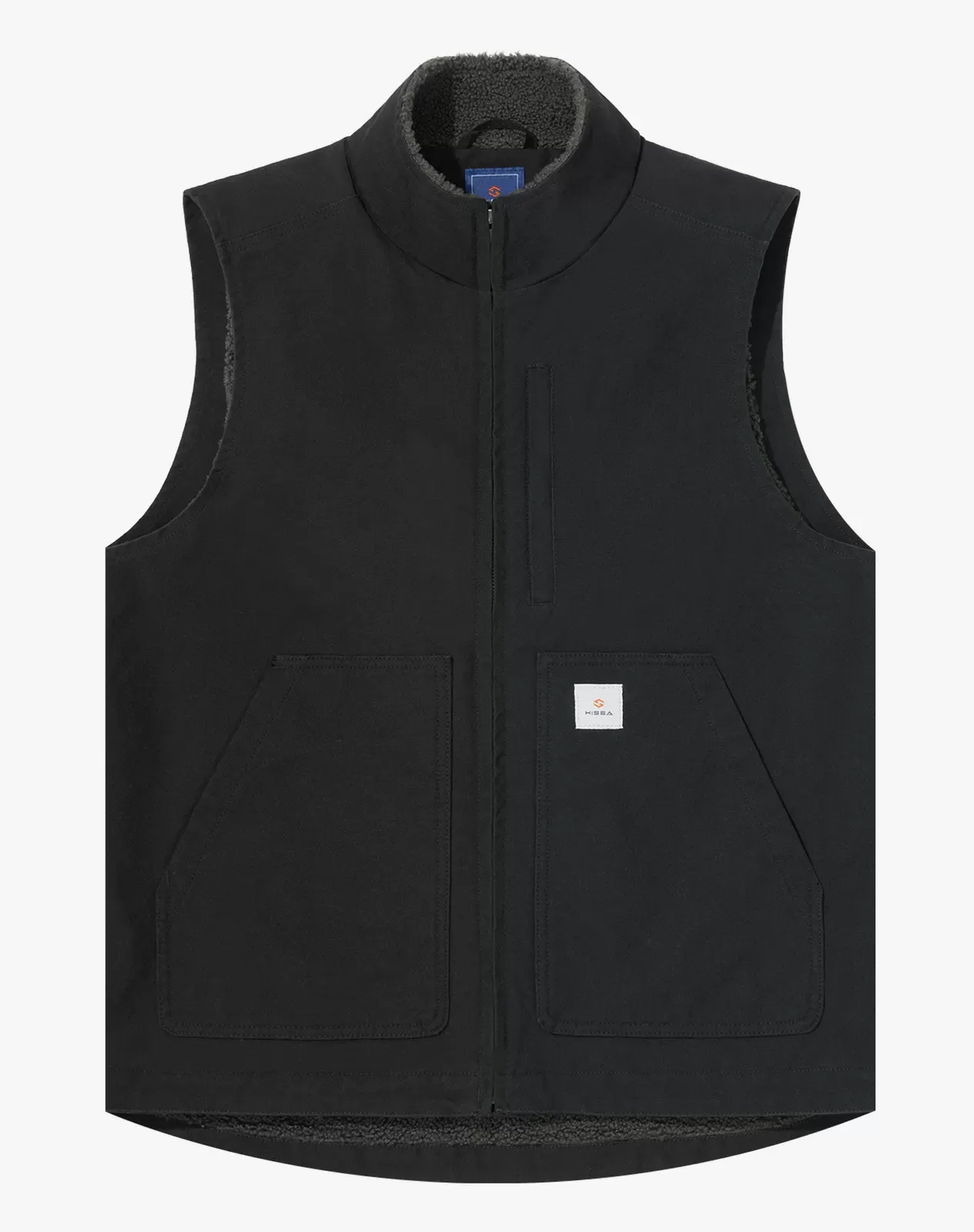 トップス CAPE VEST Navy Men's Insulated Canvas Workwear Mock-Neck Vest | HISEA