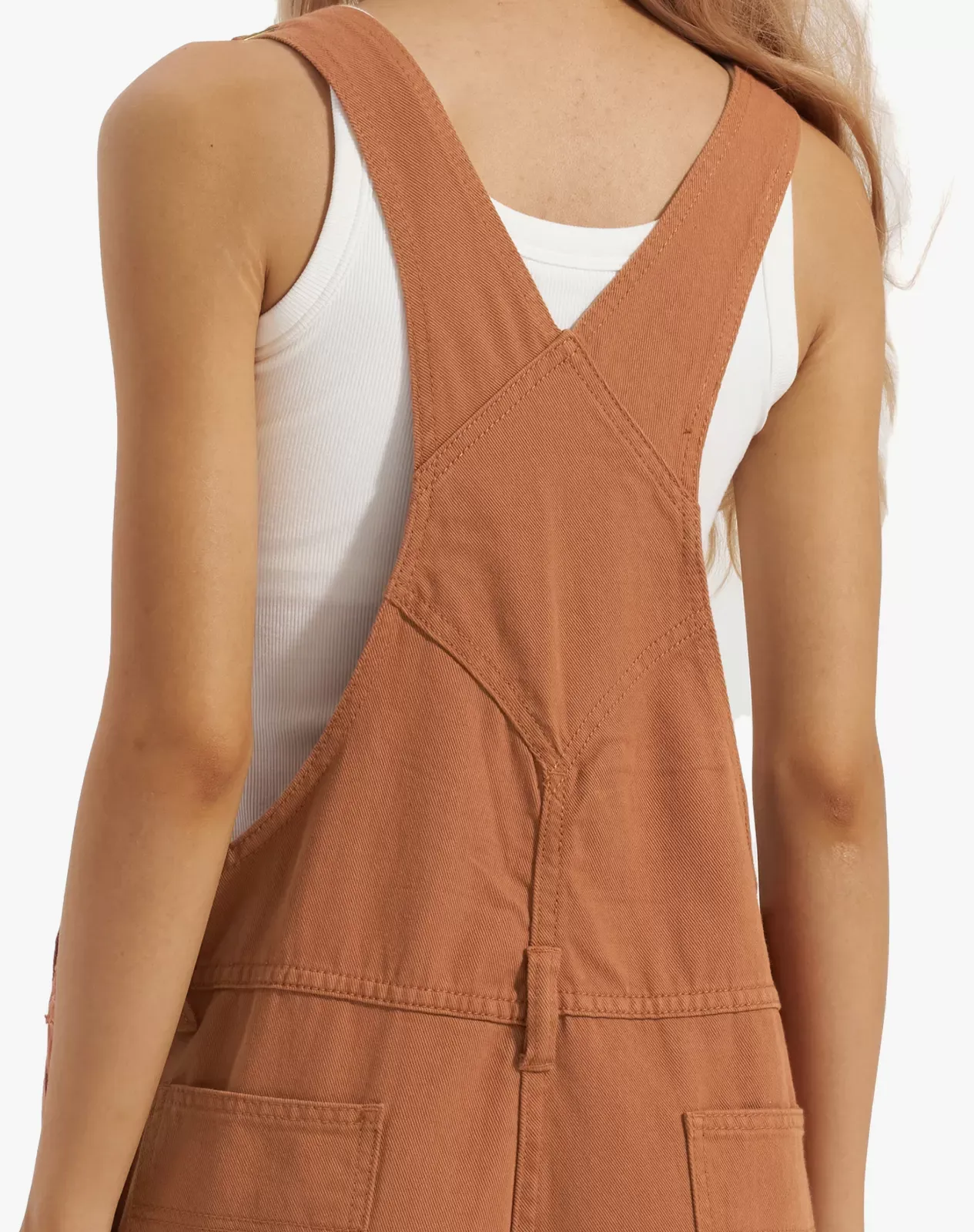 Camel Women's Relaxed Fit Denim Bib Overall for GZ29WCP image 4