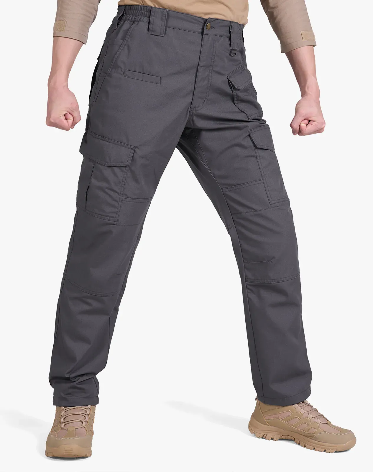 Grey Men’s Tactical Pants Relaxed Fit for GZ31MCP image 3