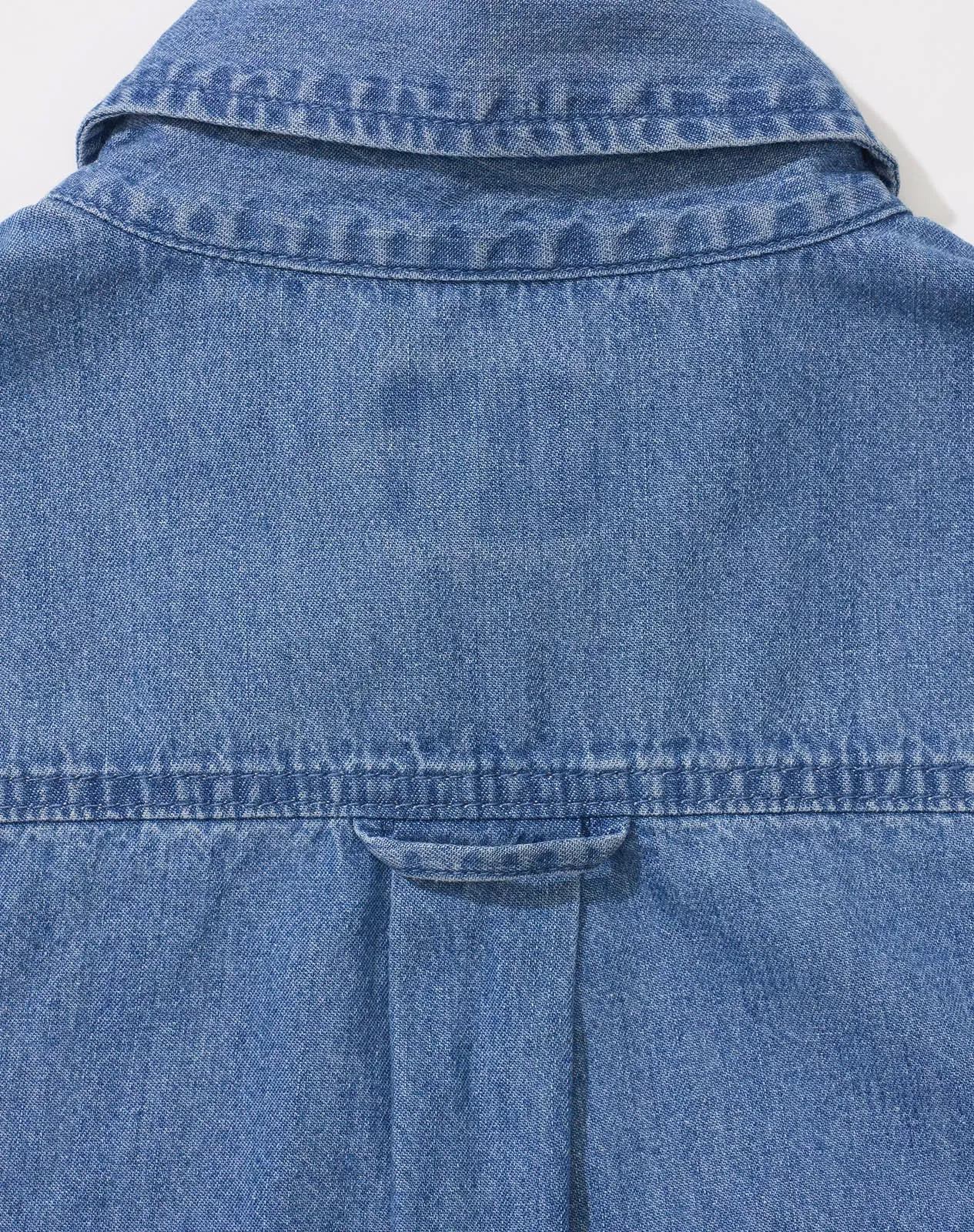Navy Men's Regular Fit Denim Button-Up Shirt for GZ34MCP image 5