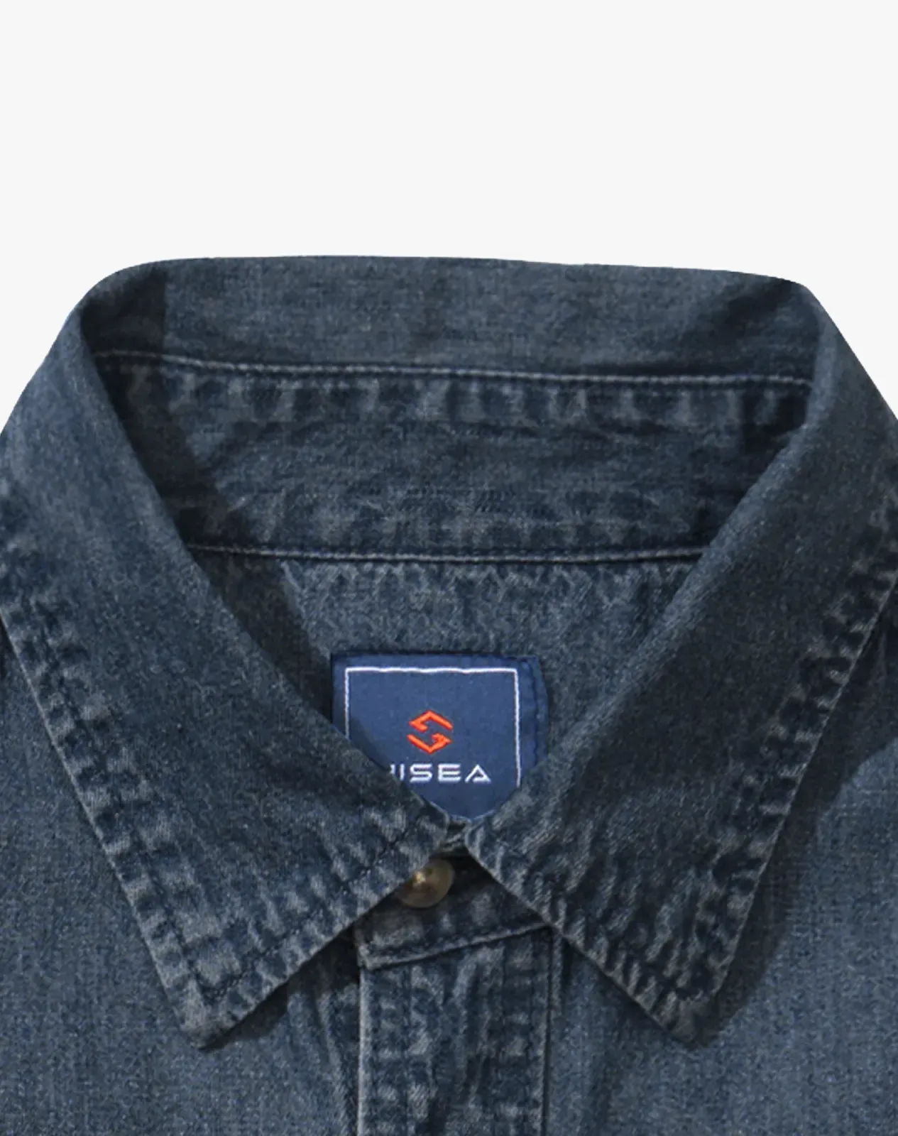 Dark navy Men's Regular Fit Denim Button-Up Shirt for GZ34MCP image 3