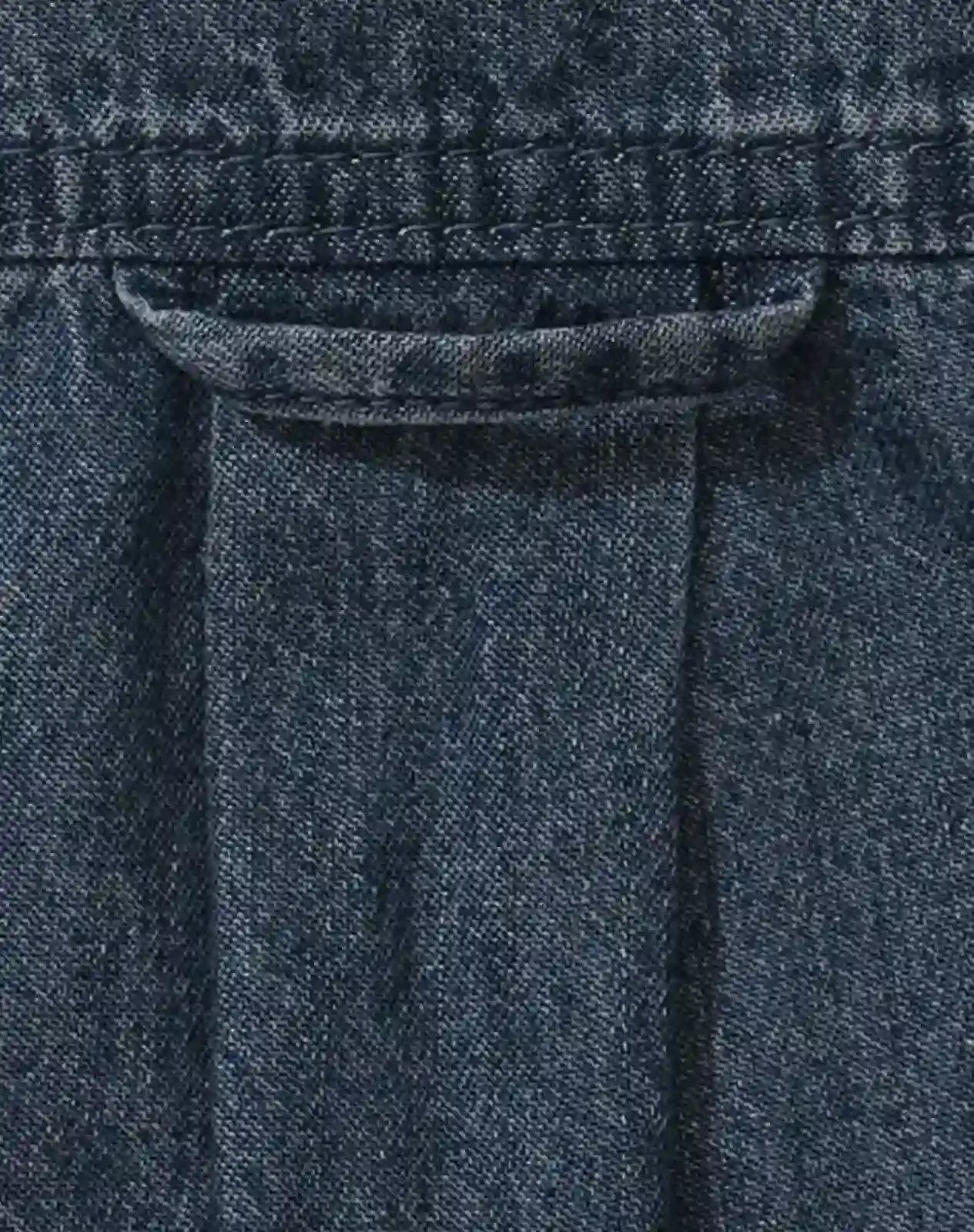 Dark navy Men's Regular Fit Denim Button-Up Shirt for GZ34MCP image 5