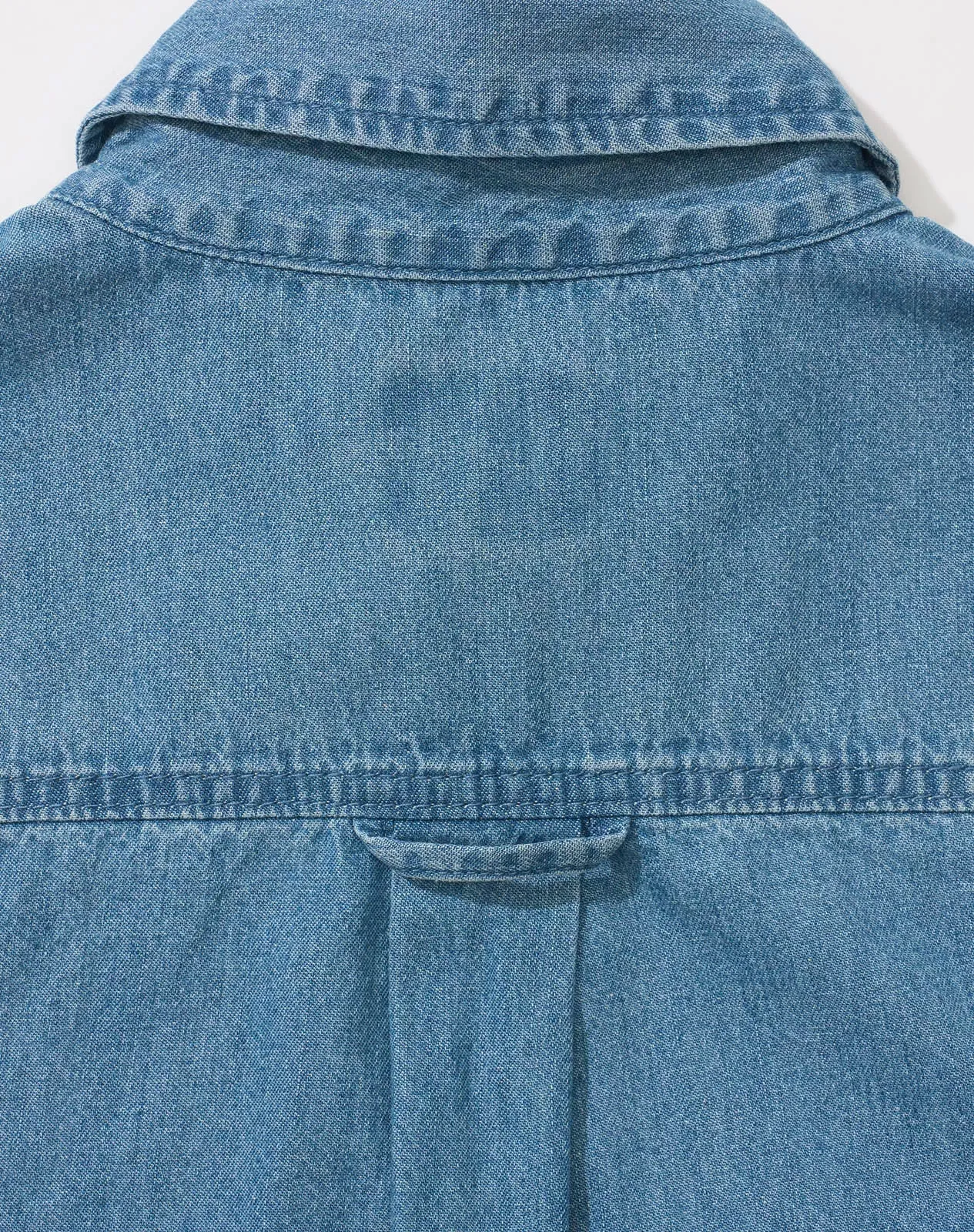 Stone washed blue Men's Regular Fit Denim Button-Up Shirt for GZ34MCP image 5