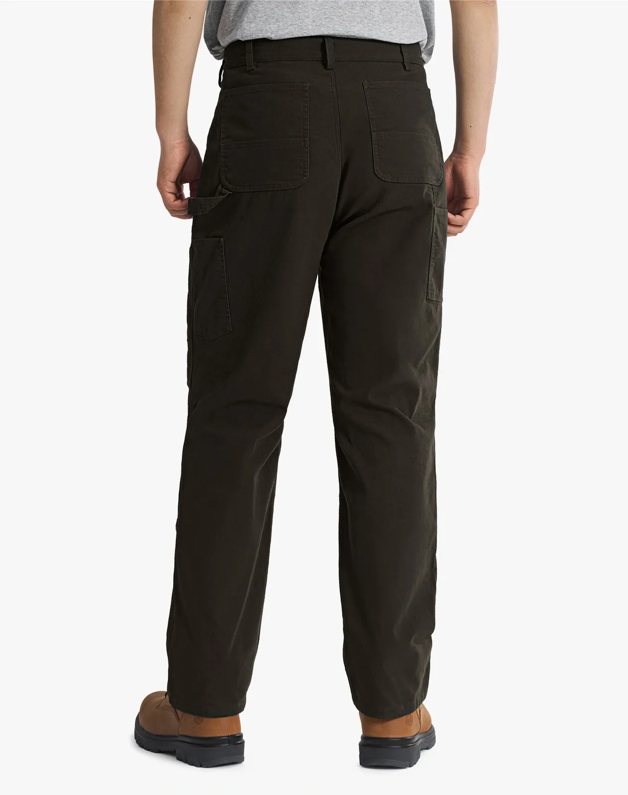 Brown Men's Cotton Multi-Pocket Work Pants for GZ35MCP image 3