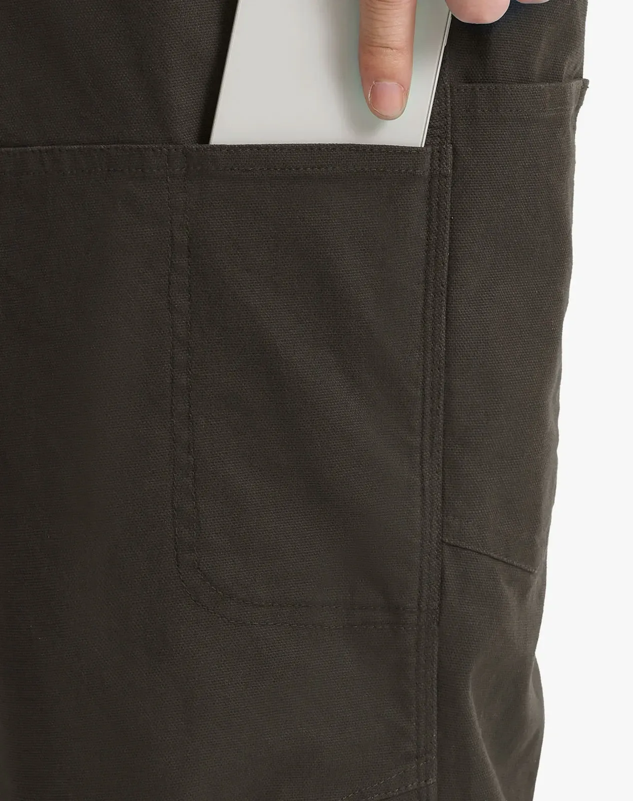 Brown Men's Cotton Multi-Pocket Work Pants for GZ35MCP image 6