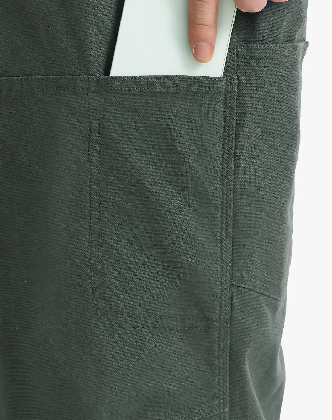 Green Men's Cotton Multi-Pocket Work Pants for GZ35MCP image 6