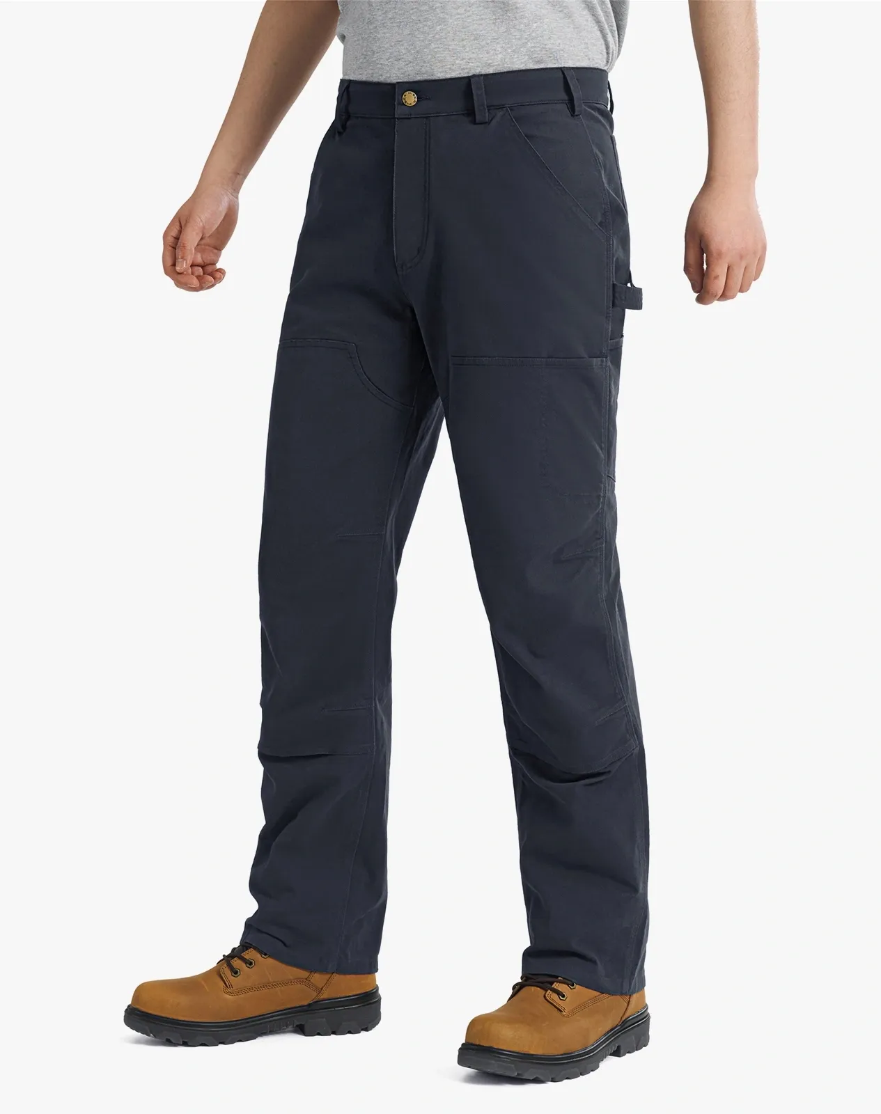 Grey Men's Cotton Multi-Pocket Work Pants for GZ35MCP image 2