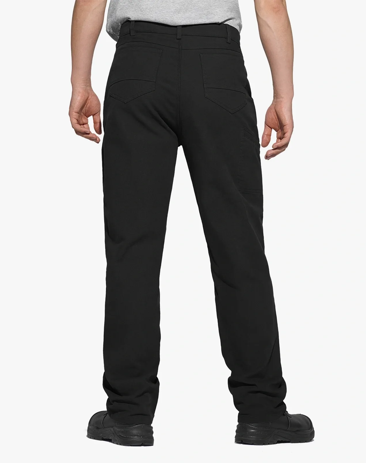 Black Men's Basic Cotton Work Pants for GZ36MCP image 2