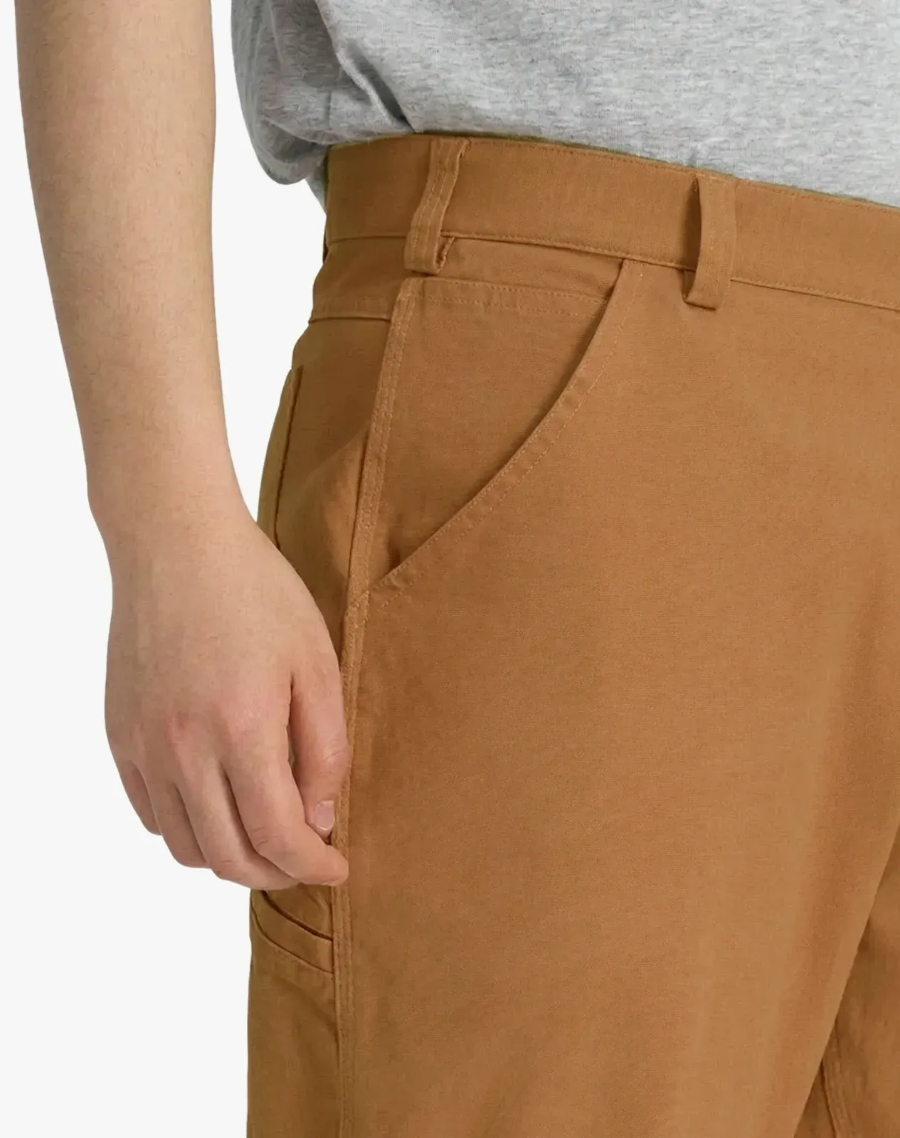 Brown Men's Basic Cotton Work Pants for GZ36MCP image 4
