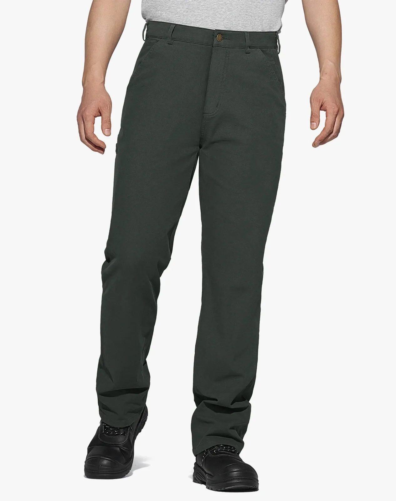 Green Men's Basic Cotton Work Pants for GZ36MCP image 2