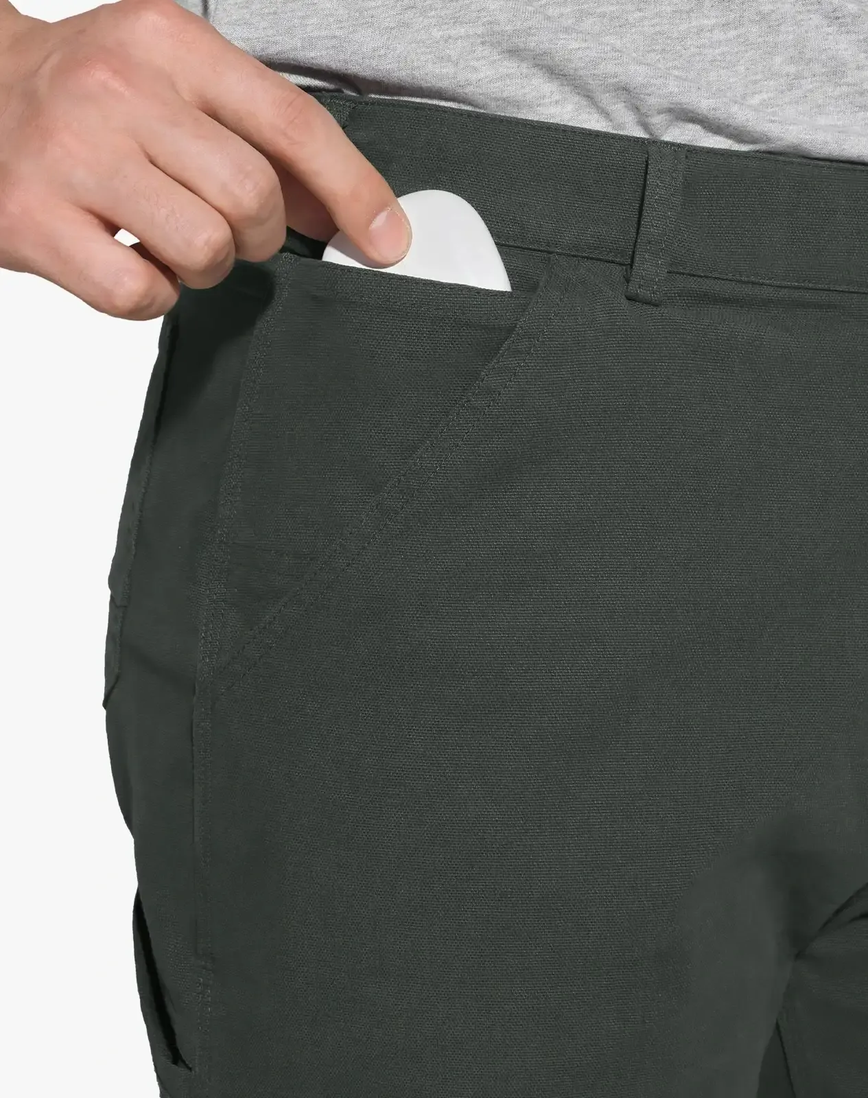 Green Men's Basic Cotton Work Pants for GZ36MCP image 5