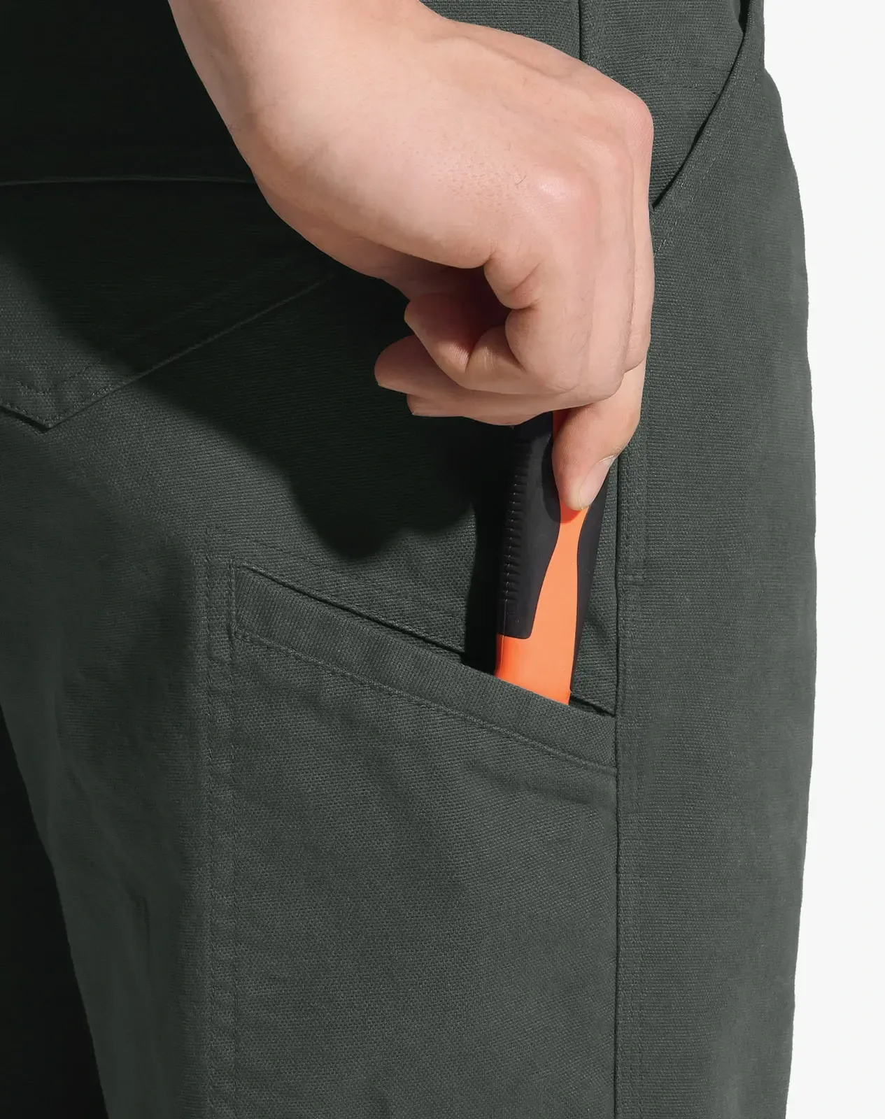 Green Men's Basic Cotton Work Pants for GZ36MCP image 7