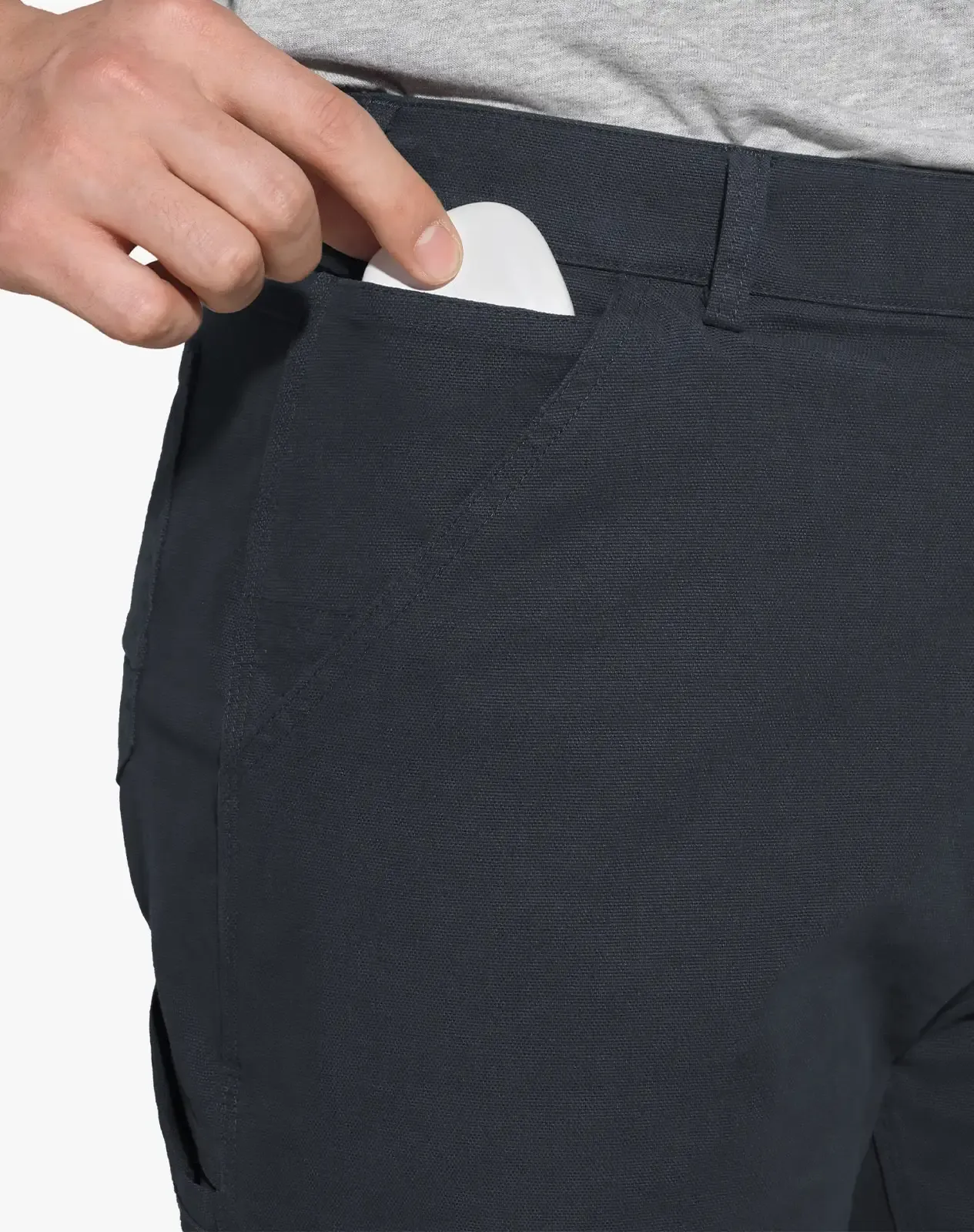 Grey Men's Basic Cotton Work Pants for GZ36MCP image 3
