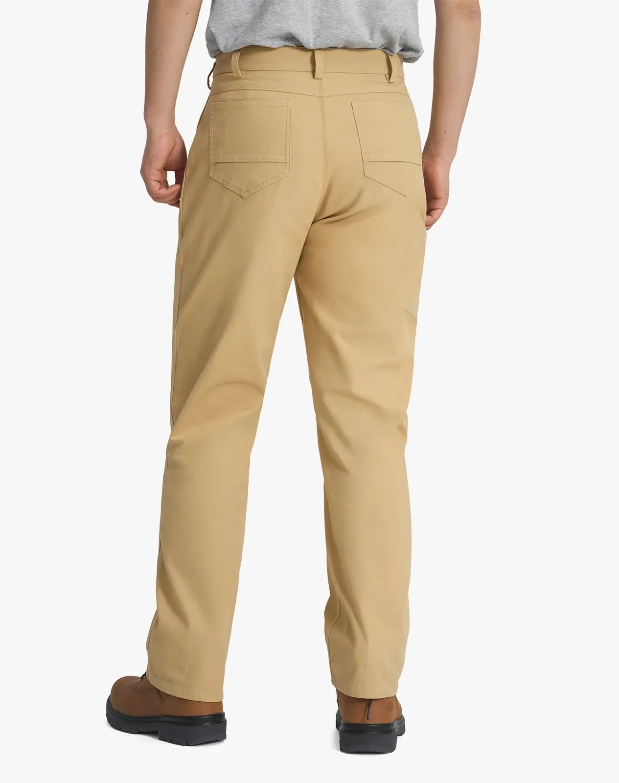 Khaki Men's Basic Cotton Work Pants for GZ36MCP image 3