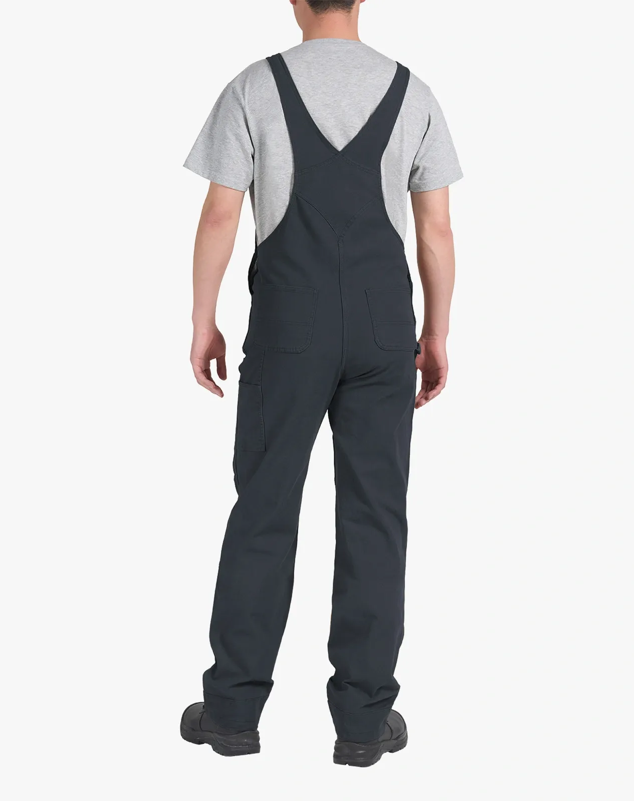 Grey Men's Stretch Canvas Bib Overalls for GZ37MCP image 2