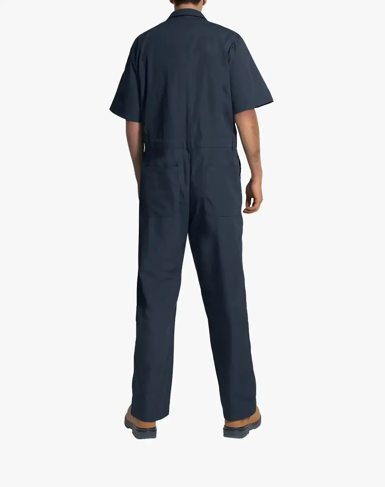 Dark navy Men's Short-Sleeve Work Coverall with Utility Pockets for GZ38MCP image 2