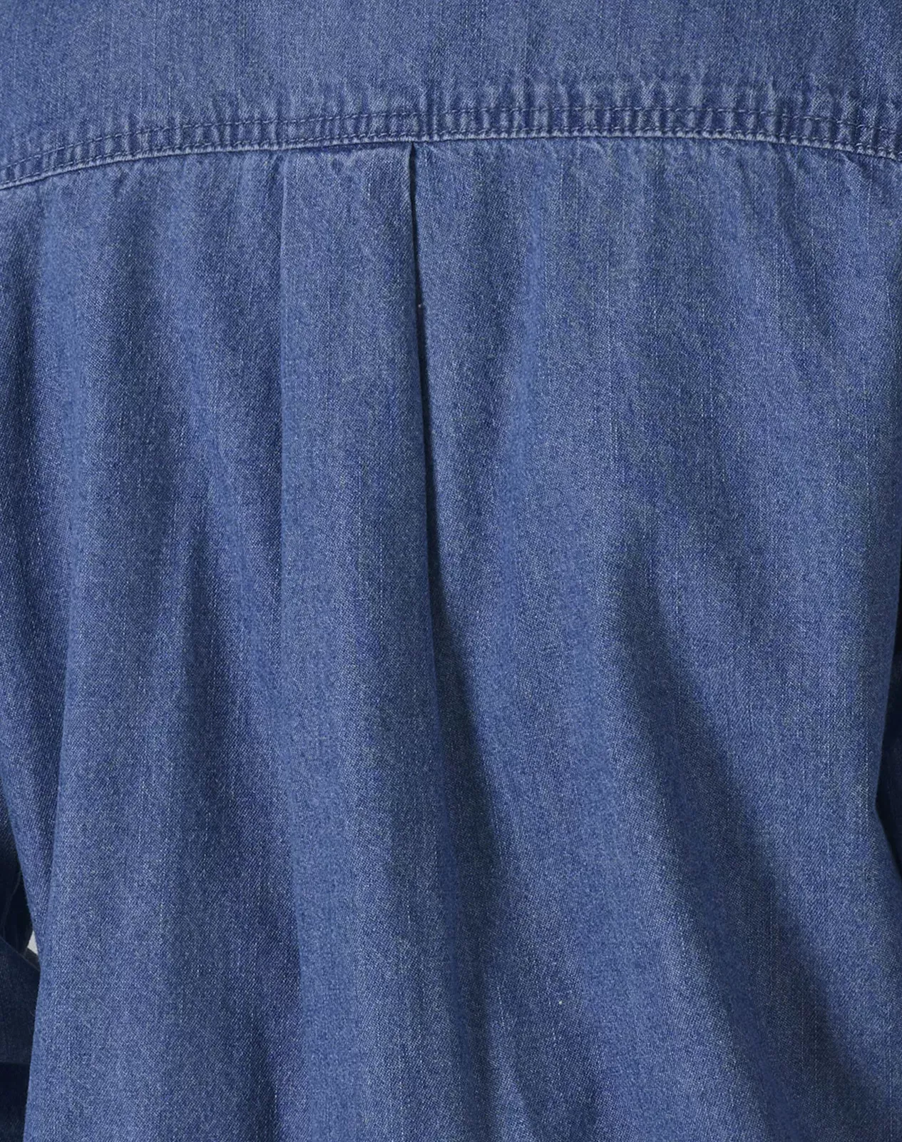 Navy Women's Lightweight Long-Sleeve Chambray Shirt for GZ39WCP image 5