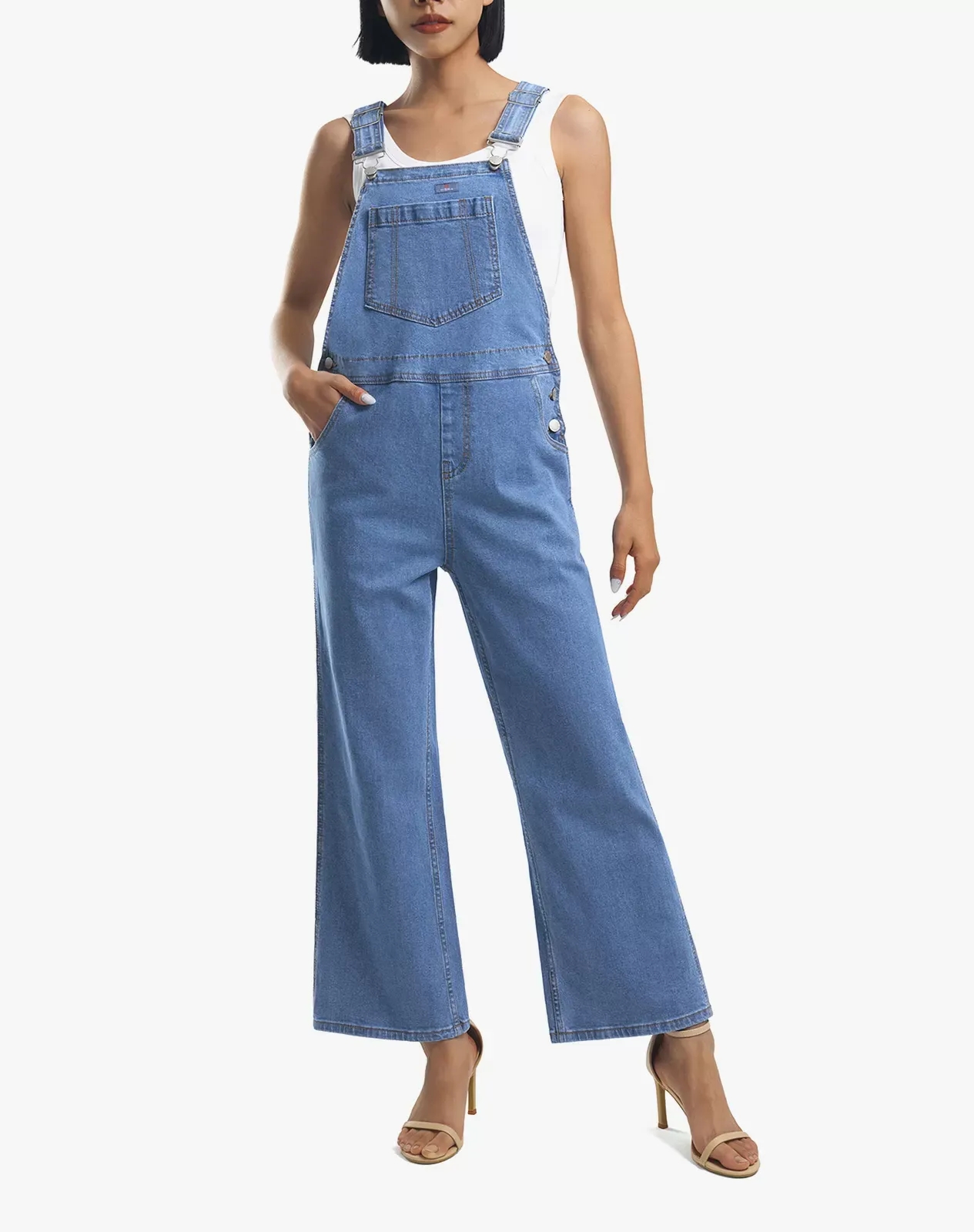 Women's Wide-Leg Denim Overalls for GZ41WCP image 2