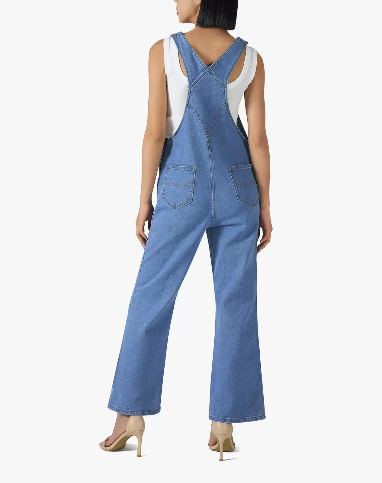 Women's Wide-Leg Denim Overalls for GZ41WCP image 3