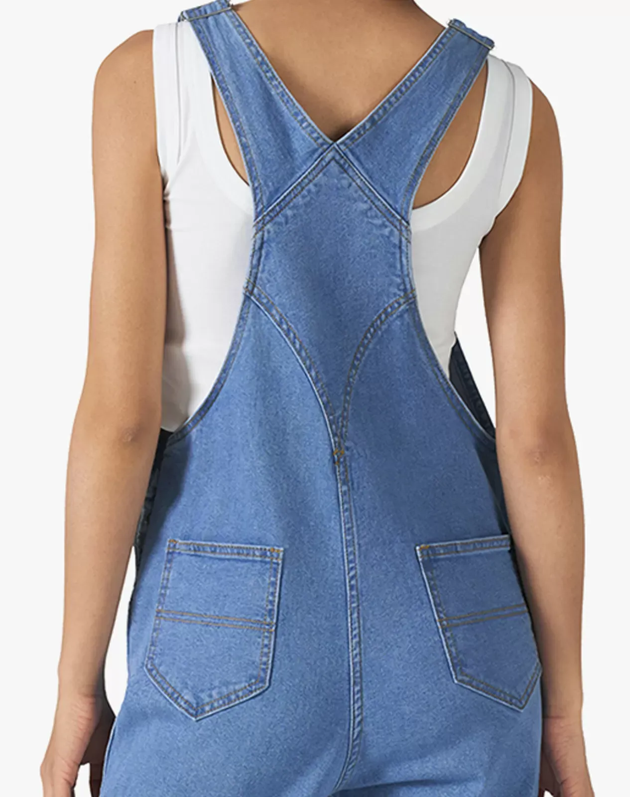 Women's Wide-Leg Denim Overalls for GZ41WCP image 4