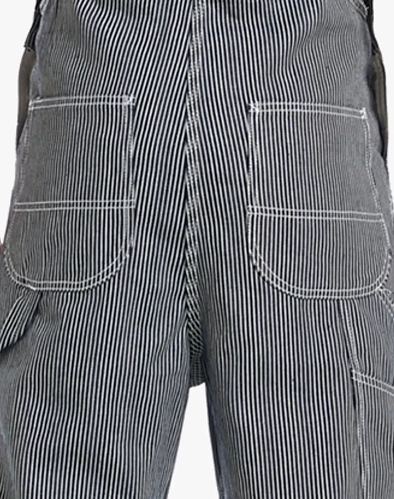 Stripe Men's Denim Bib Overall with Tool Pockets for GZ46MCP image 4