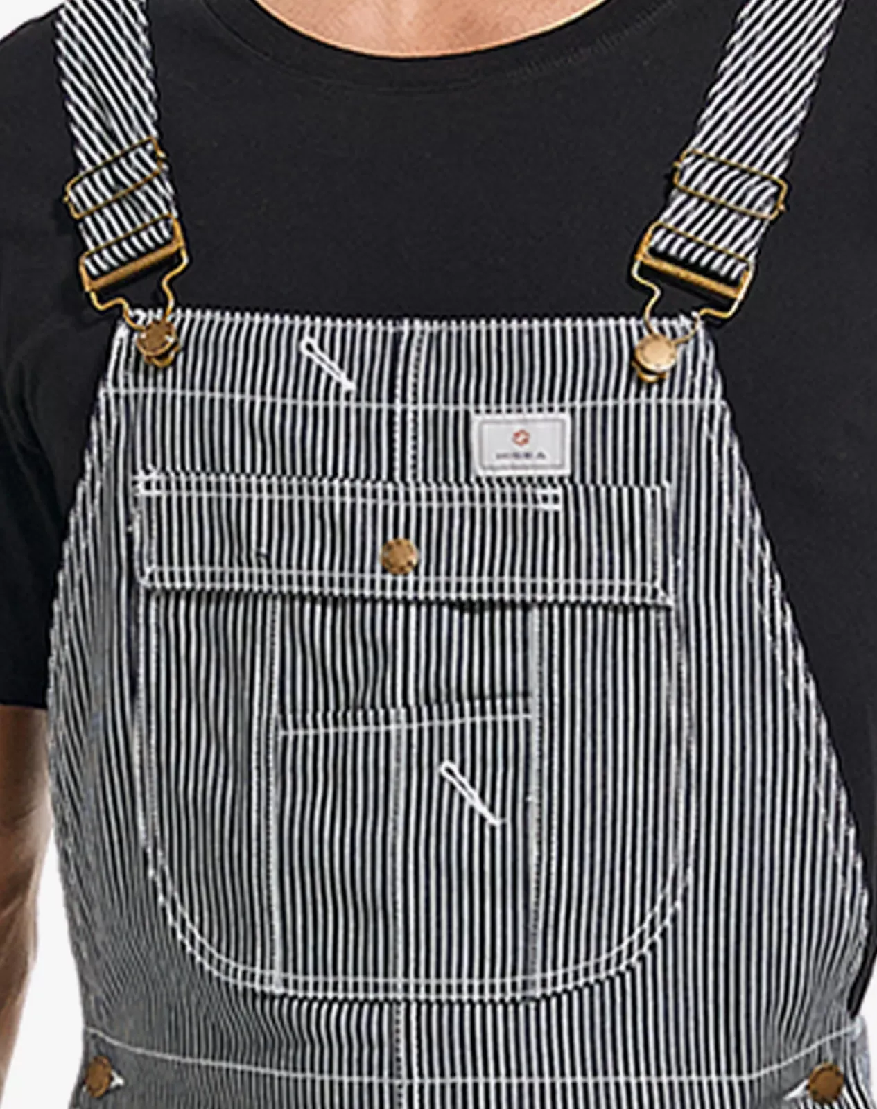 Stripe Men's Denim Bib Overall with Tool Pockets for GZ46MCP image 5