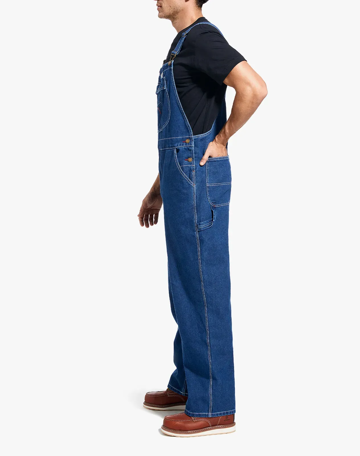 Men's Denim Bib Overalls with Tool Pockets for GZ46MCP image 3