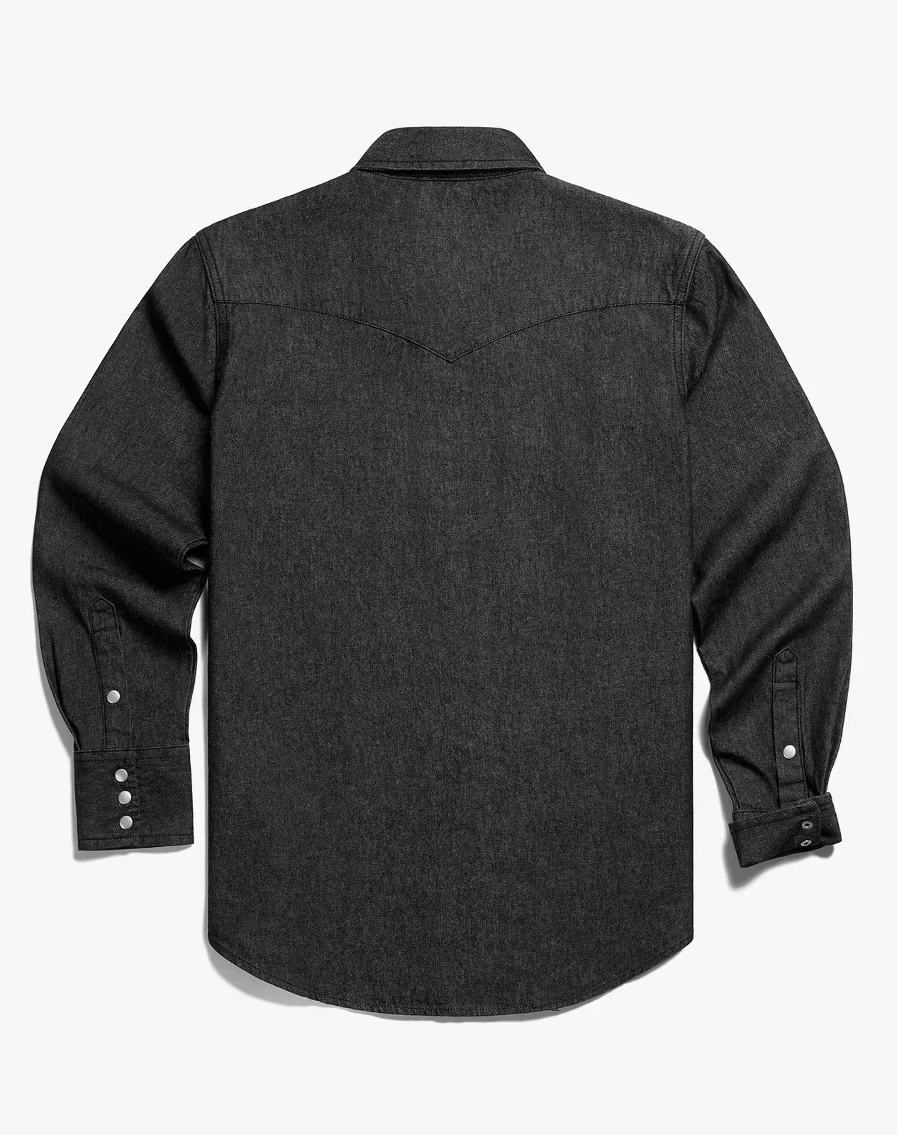 Black Men‘s Cotton Long Sleeve Regular Fit Work Shirt for GZ51MCP image 5