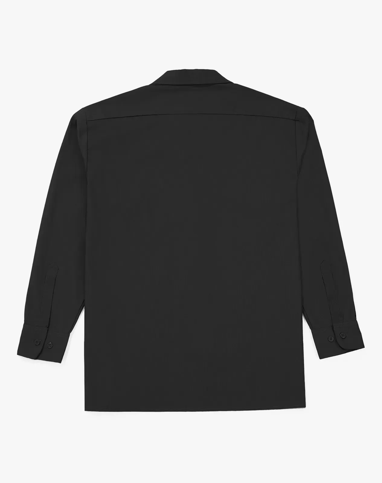 Black Men's Cotton Long Sleeve Regular Fit Work Shirt for GZ51MCP image 3