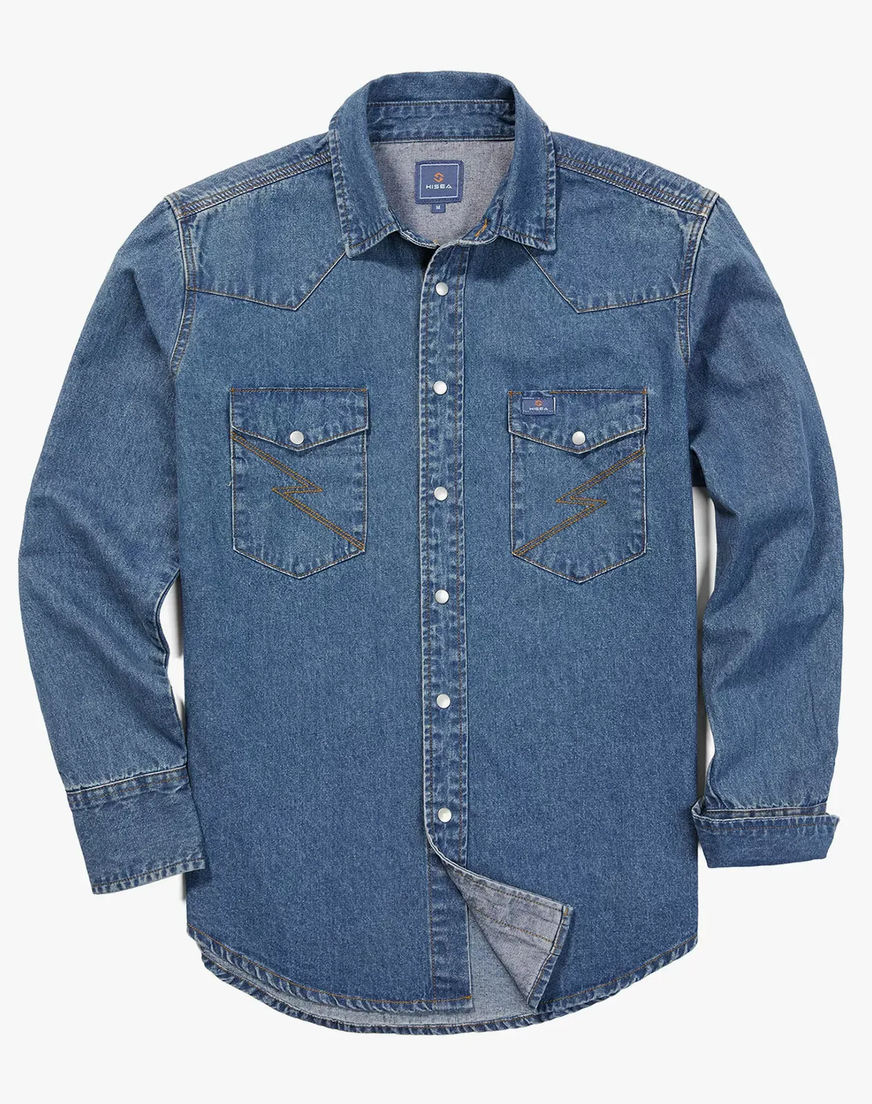 Men‘s Cotton Long Sleeve Regular Fit Work Shirt for GZ51MCP image 2