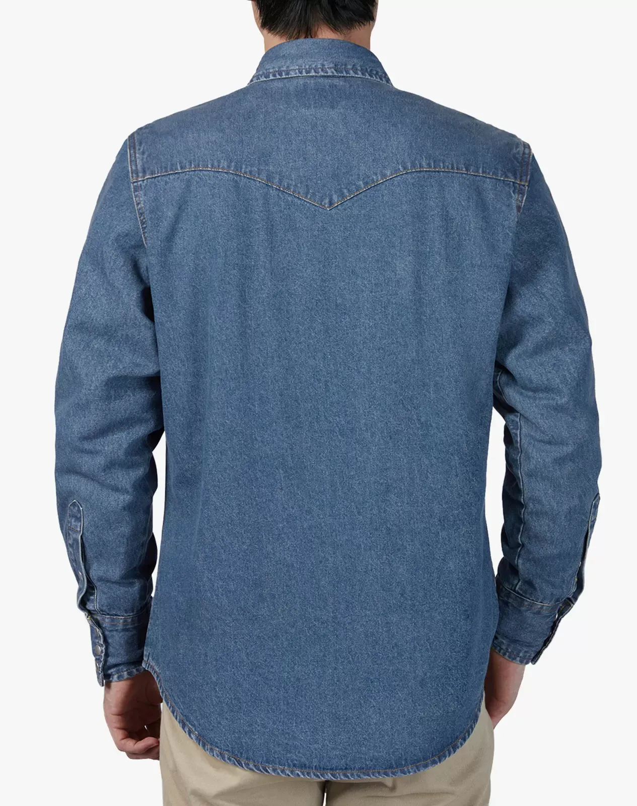 Men's Cotton Long Sleeve Regular Fit Work Shirt | HISEA