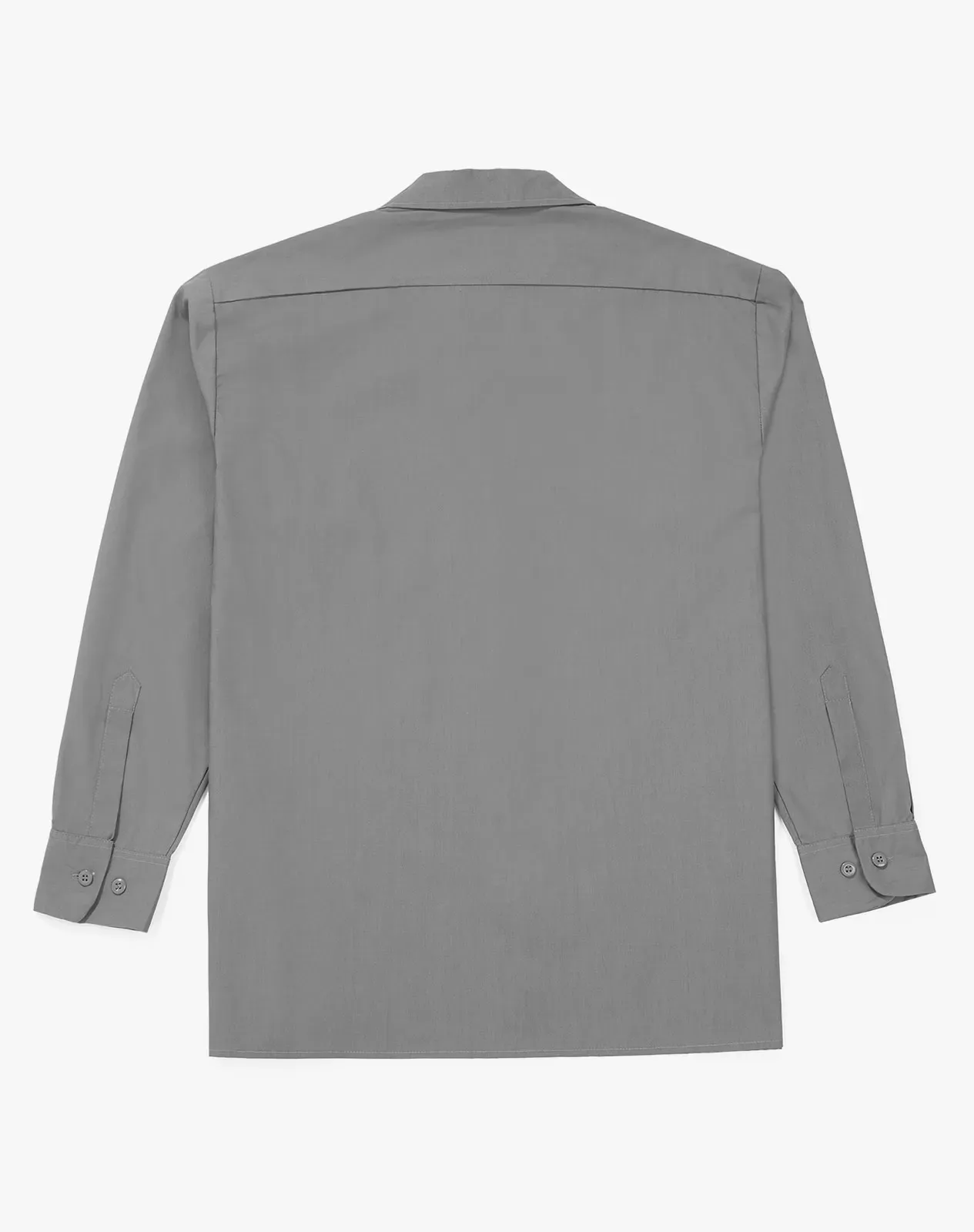 Grey Men's Cotton Long Sleeve Regular Fit Work Shirt for GZ51MCP image 3