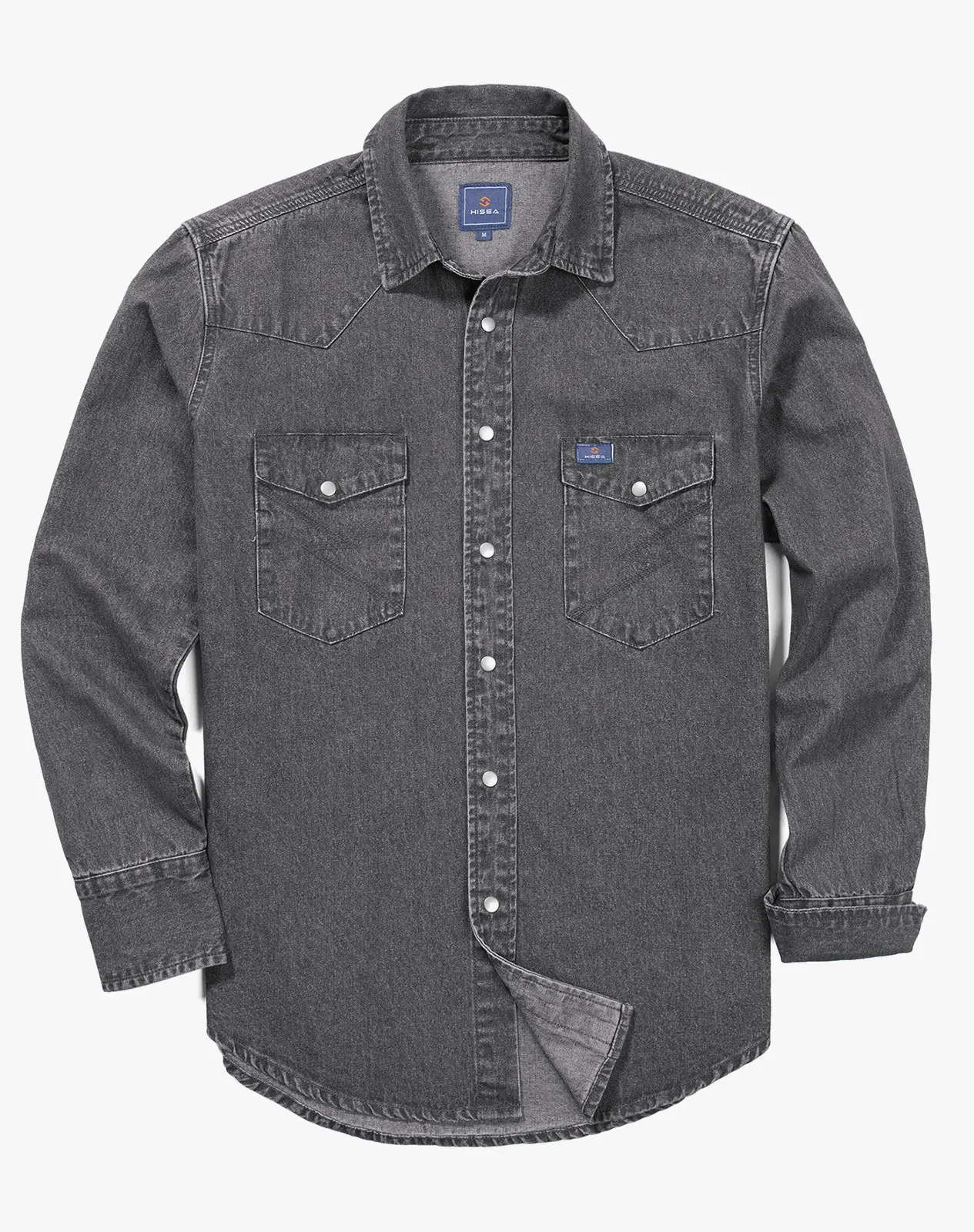 Grey Men‘s Cotton Long Sleeve Regular Fit Work Shirt for GZ51MCP image 3