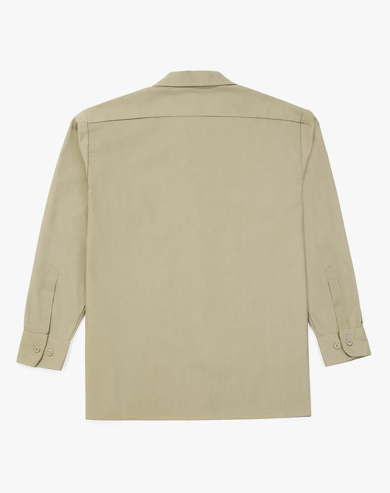 Khaki Men's Cotton Long Sleeve Regular Fit Work Shirt for GZ51MCP image 3