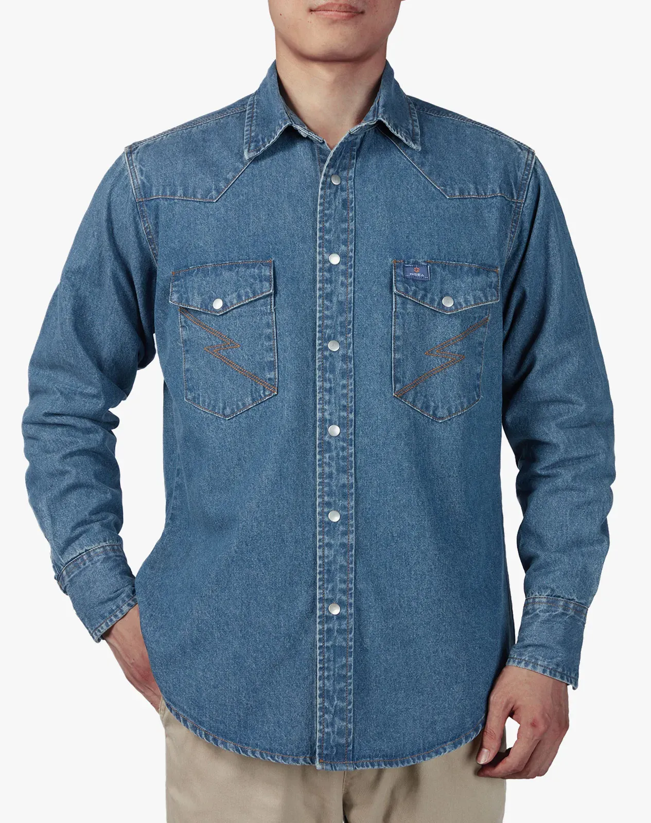 Men‘s Cotton Long Sleeve Regular Fit Work Shirt for GZ51MCP image 1