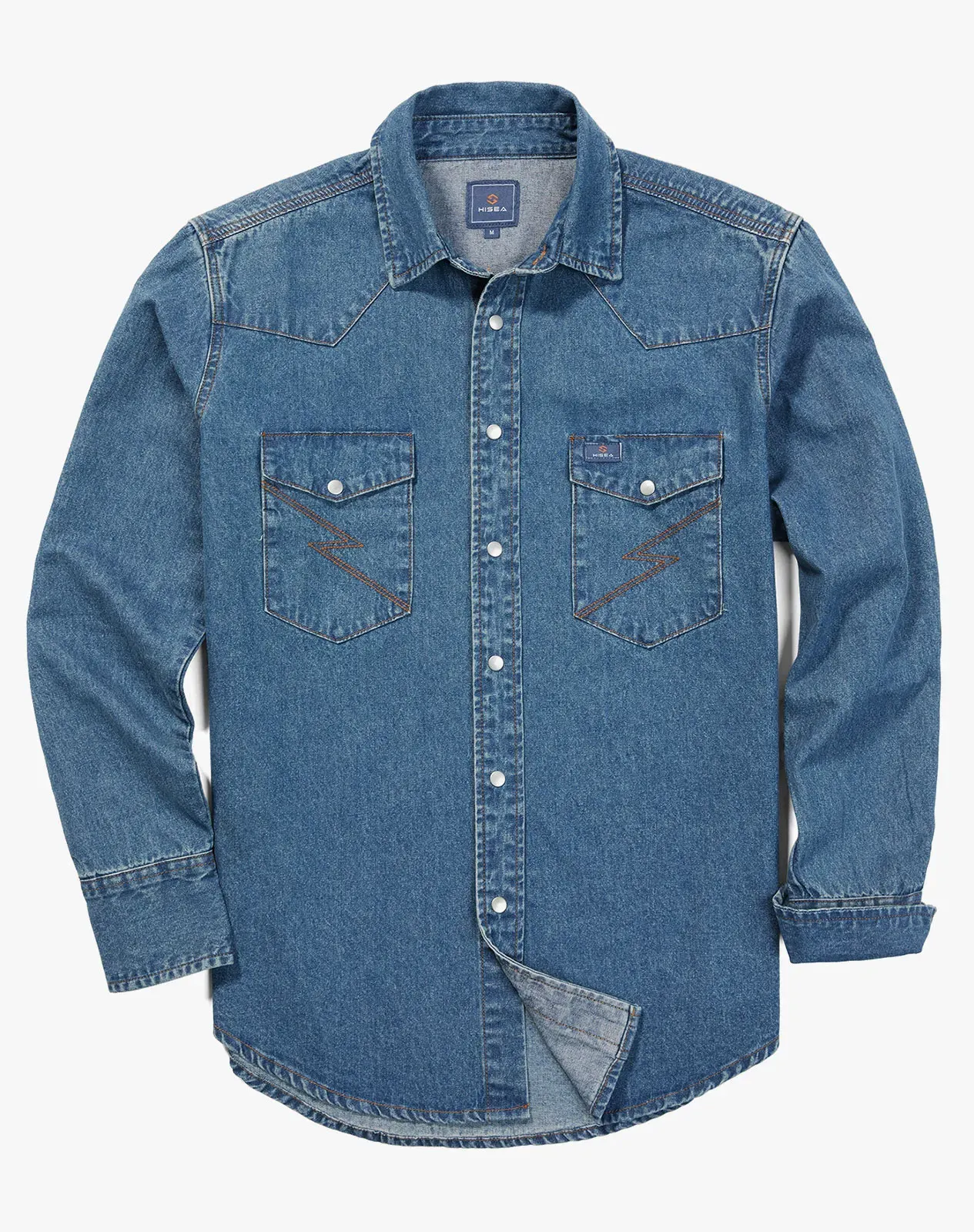 Men‘s Cotton Long Sleeve Regular Fit Work Shirt for GZ51MCP image 3