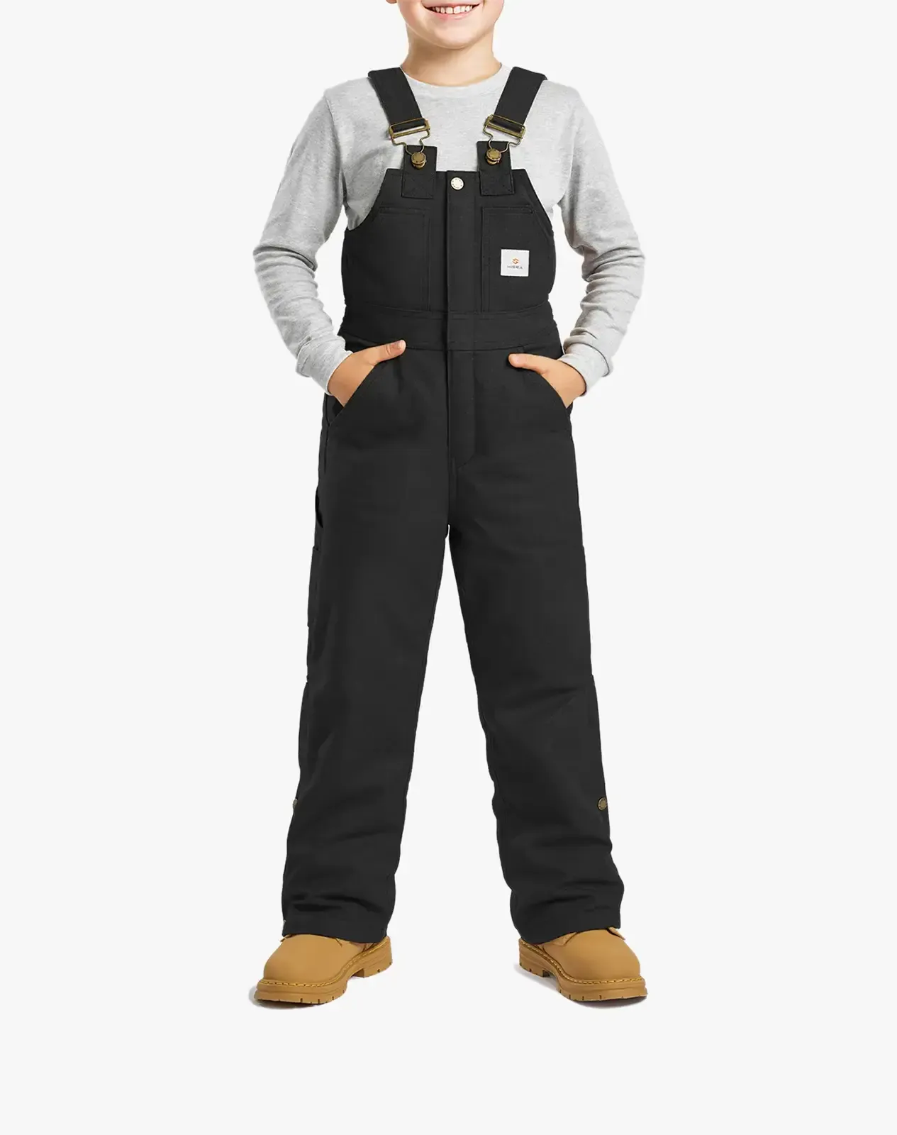 Black Kids' Bib Warm Overall for GZ52KCP image 1