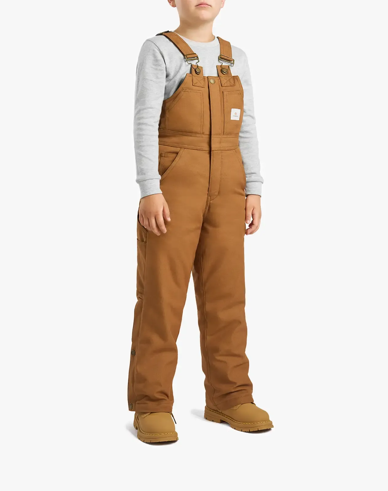 Brown Kids' Warm Bib Overalls for GZ52KCP image 2