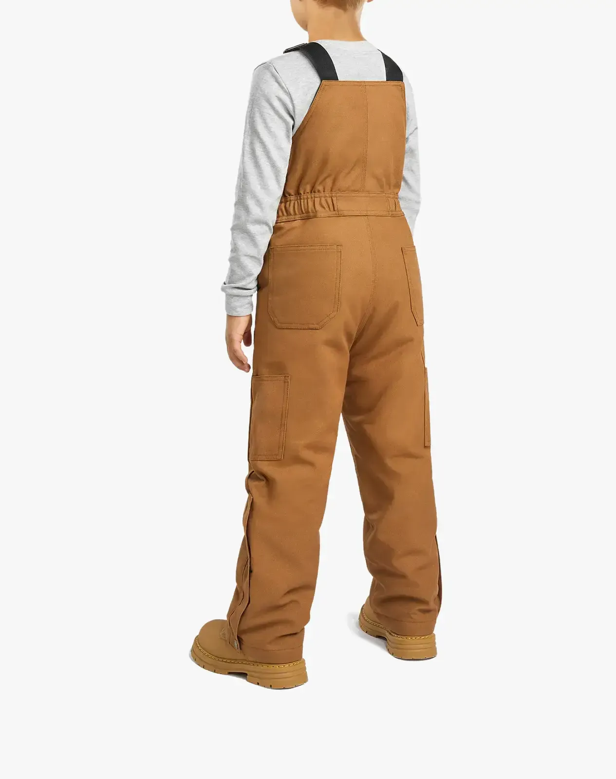 Brown Kids' Warm Bib Overalls for GZ52KCP image 3