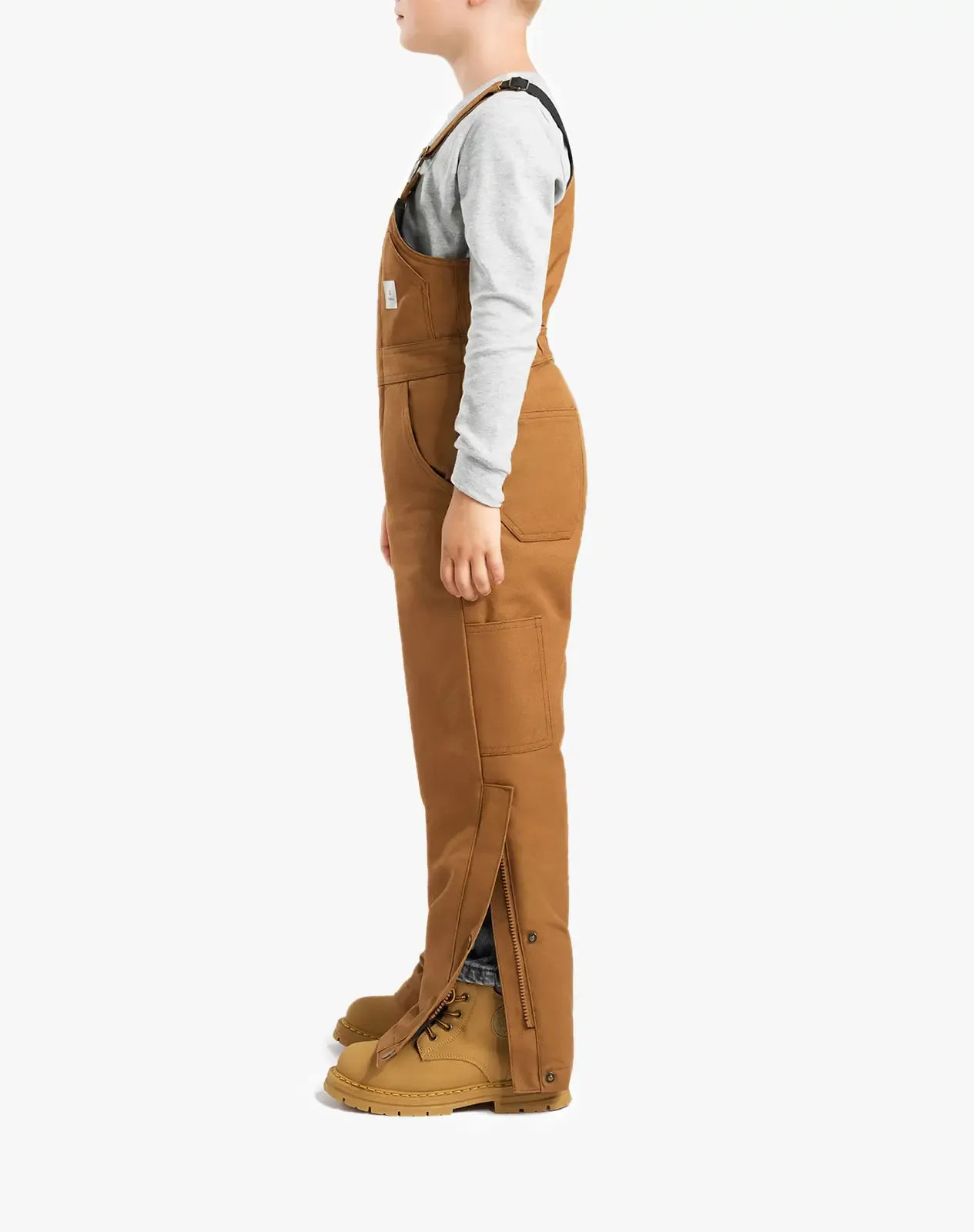 Brown Kids' Warm Bib Overalls for GZ52KCP image 4