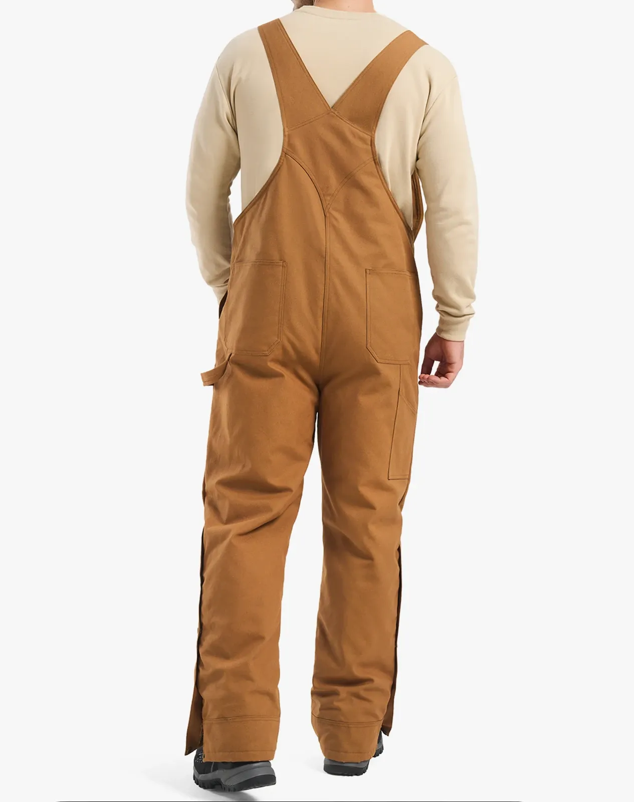 Brown Men's Insulated Bib Overalls for GZ53MCP image 3