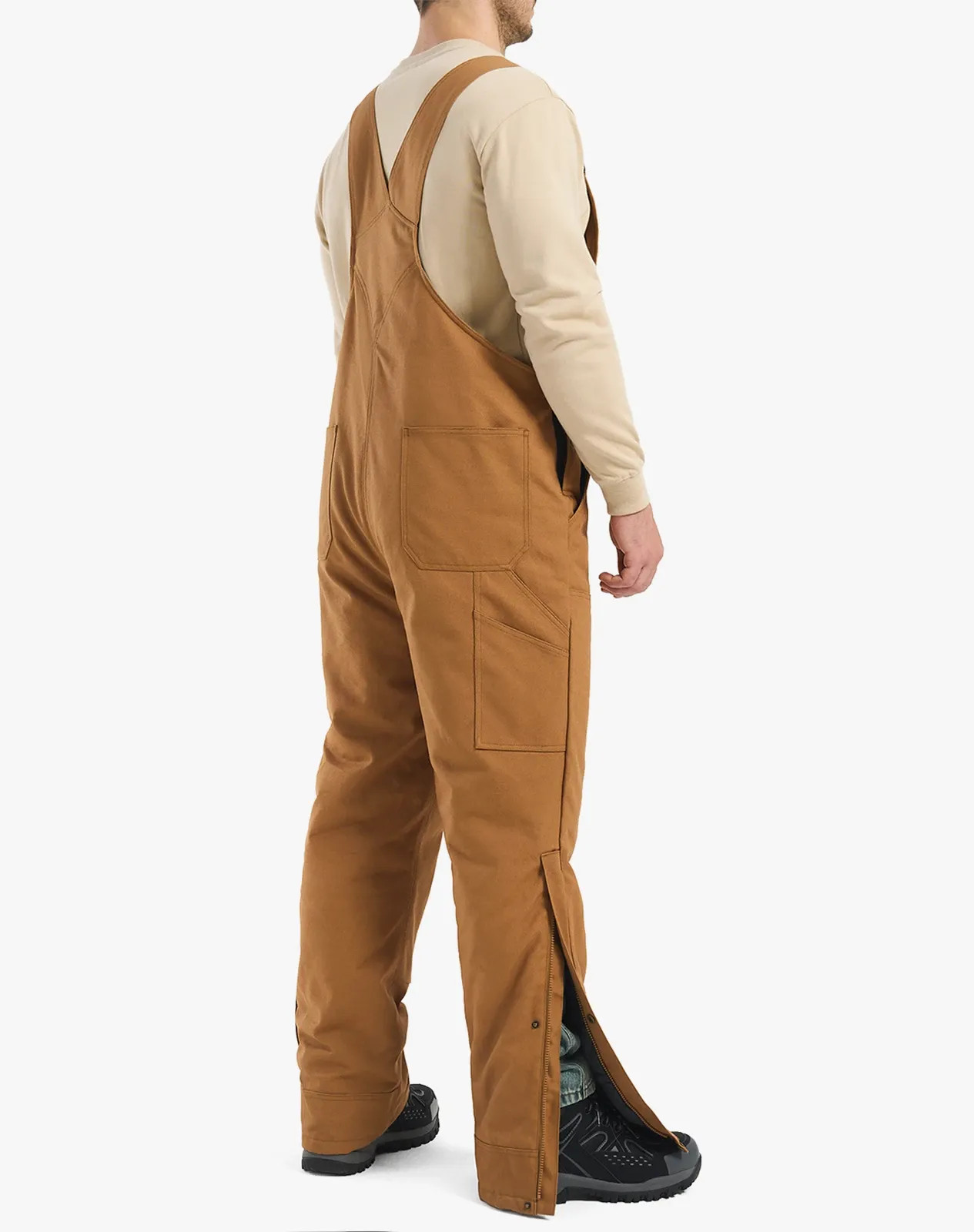 Brown Men's Insulated Bib Overalls for GZ53MCP image 4