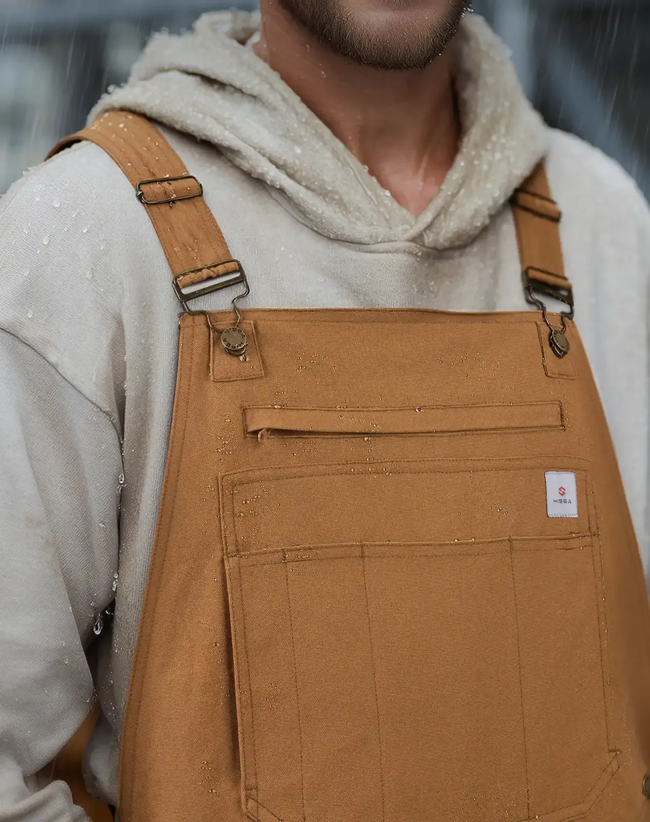 Brown Men's Insulated Bib Overalls for GZ53MCP image 5