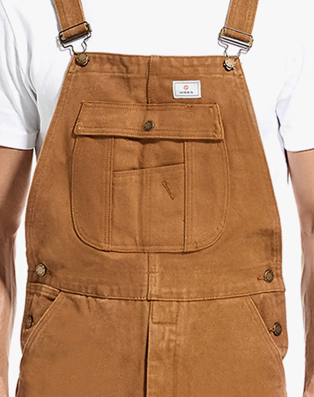 Brown Men's Relaxed Fit Duck Bib Overalls for GZ54MCP image 5