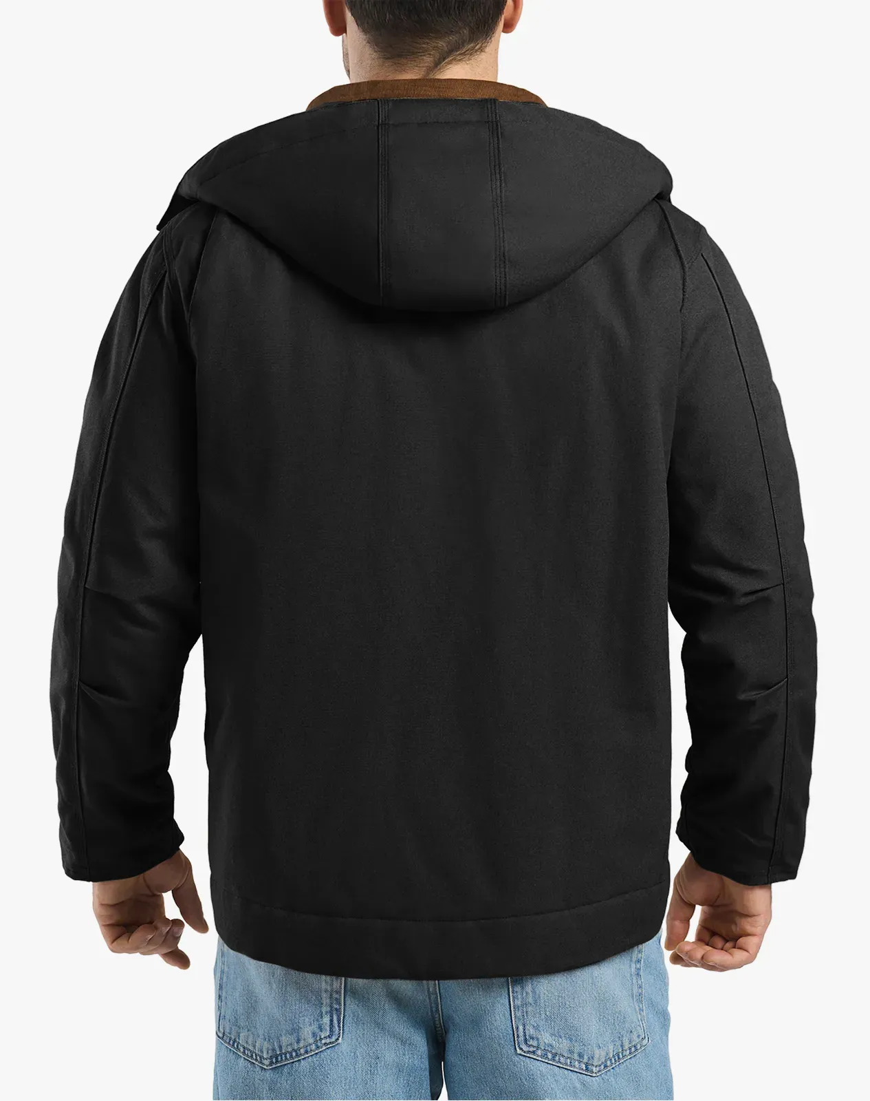 Men's Insulated Work Jacket with Detachable Hood for GZ57MCP image 2