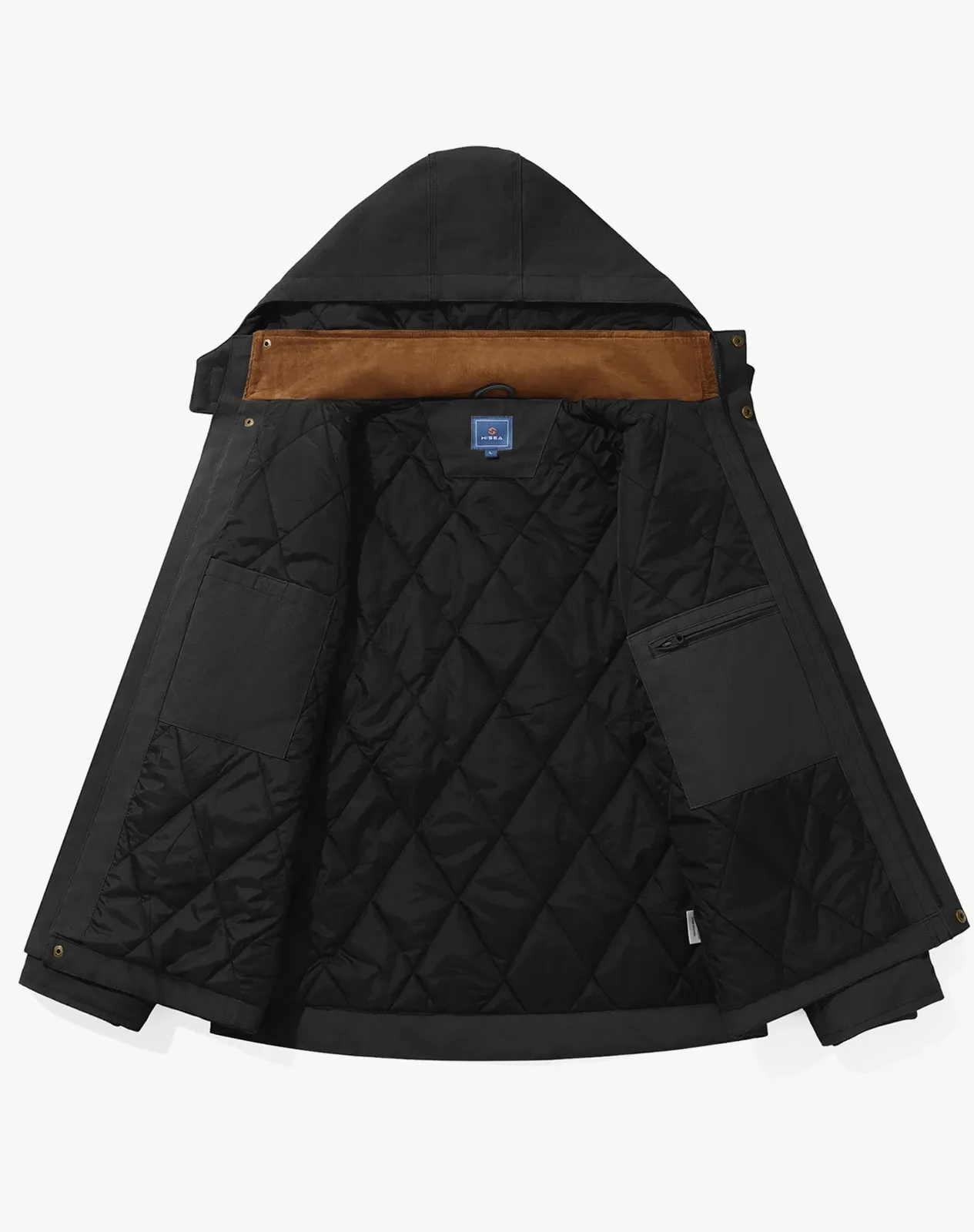 Men's Insulated Work Jacket with Detachable Hood for GZ57MCP image 4