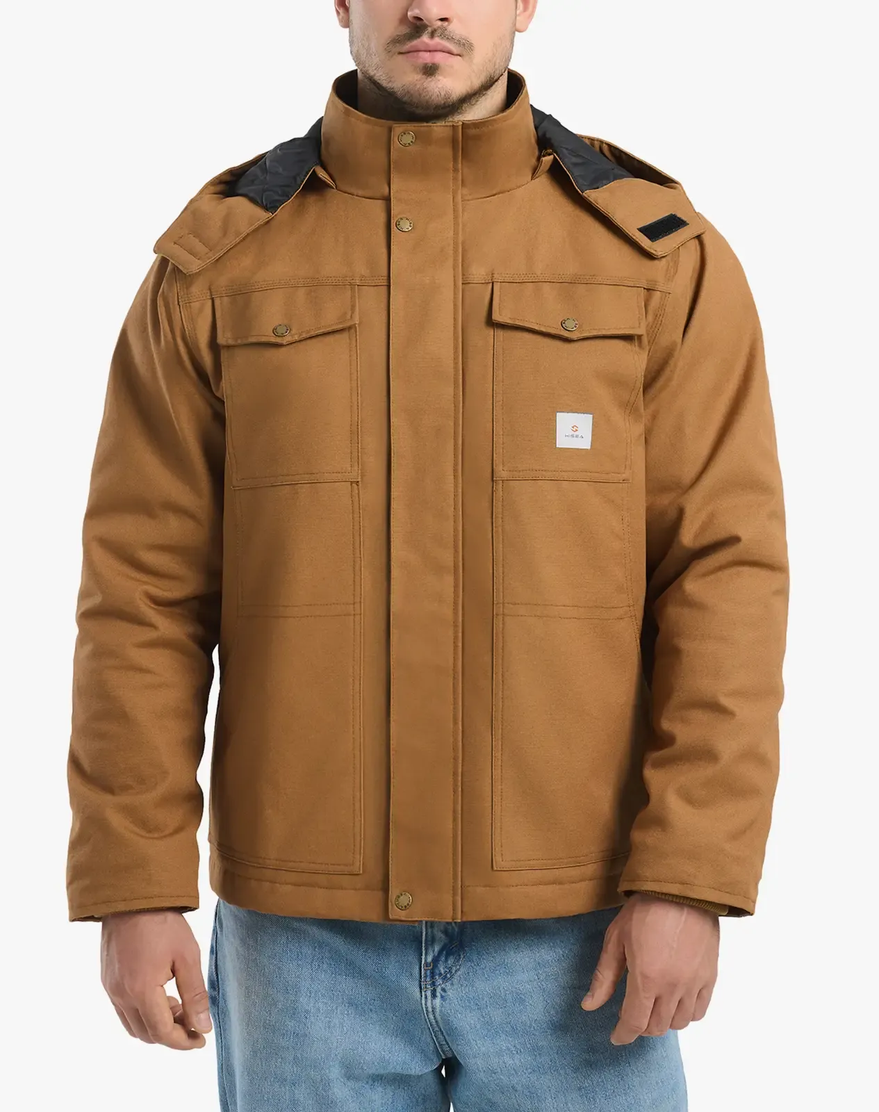 ジャケット・アウター Human Made Military Hooded Coat Brown Human Made - Zip-Up Work Jacket | HBX
